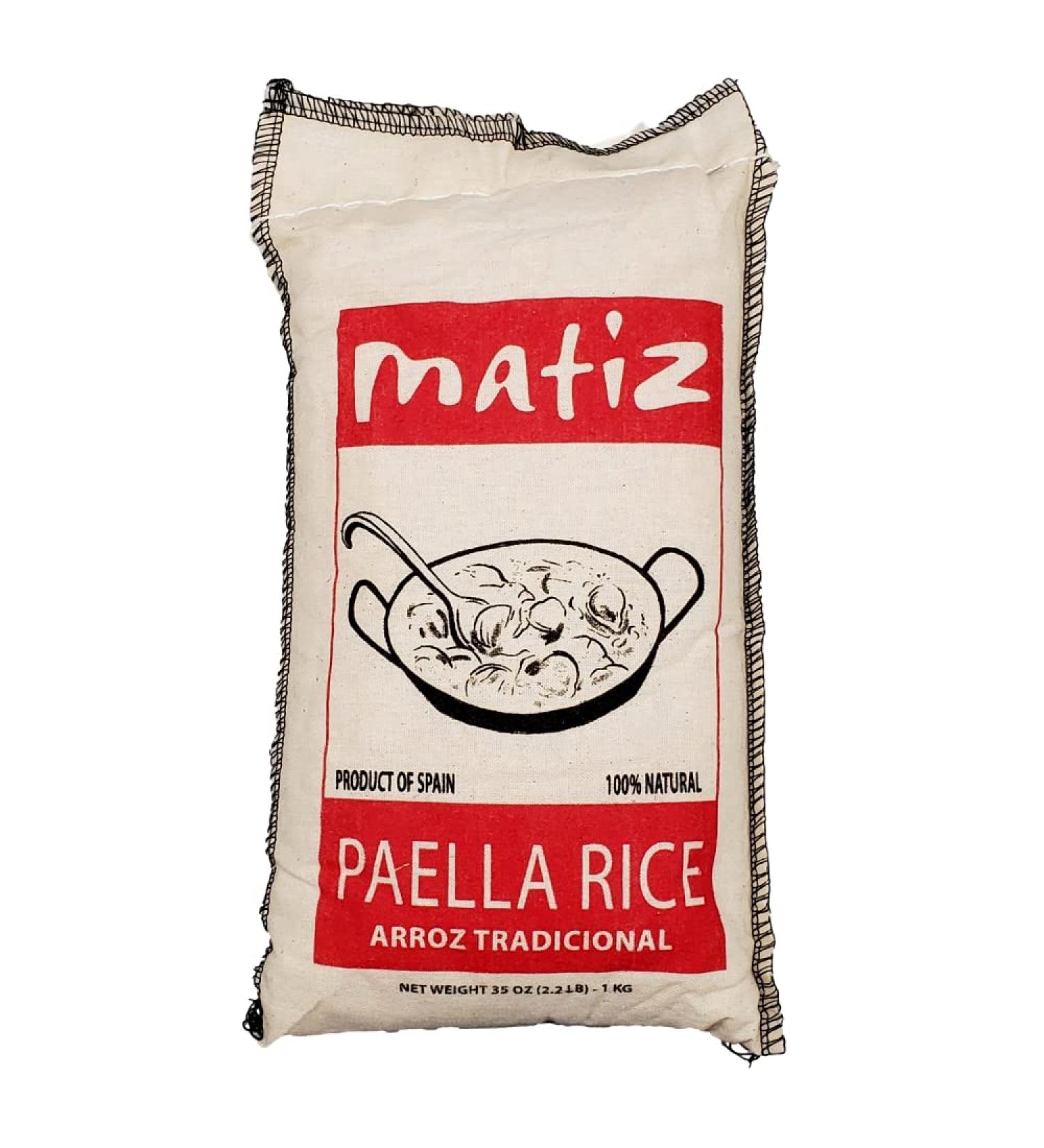Matiz Valenciano Paella Rice 2.2 lbs - Traditional Spanish Medium-Grain | Ideal for Risotto, Paella, Seafood Dishes | Natural Flavor | Soy & Gluten Free - Buy Online on SooperMarket.com