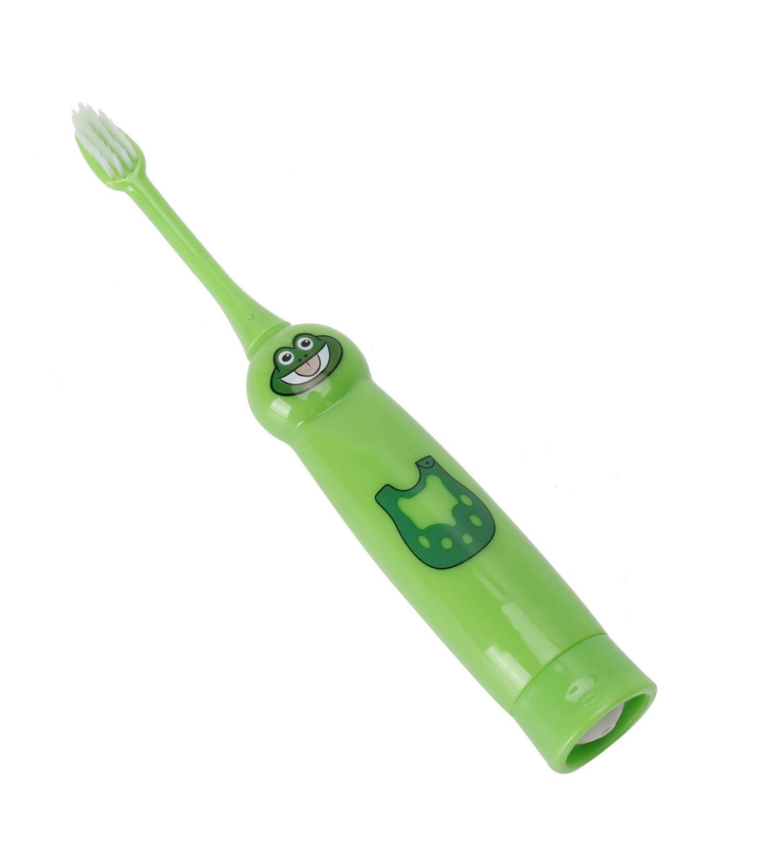 Sweet Electric Children's Toothbrush - Waterproof Green Frog Gift with Soft PBT Bristles | 1-Pack - Buy Online on SooperMarket.com