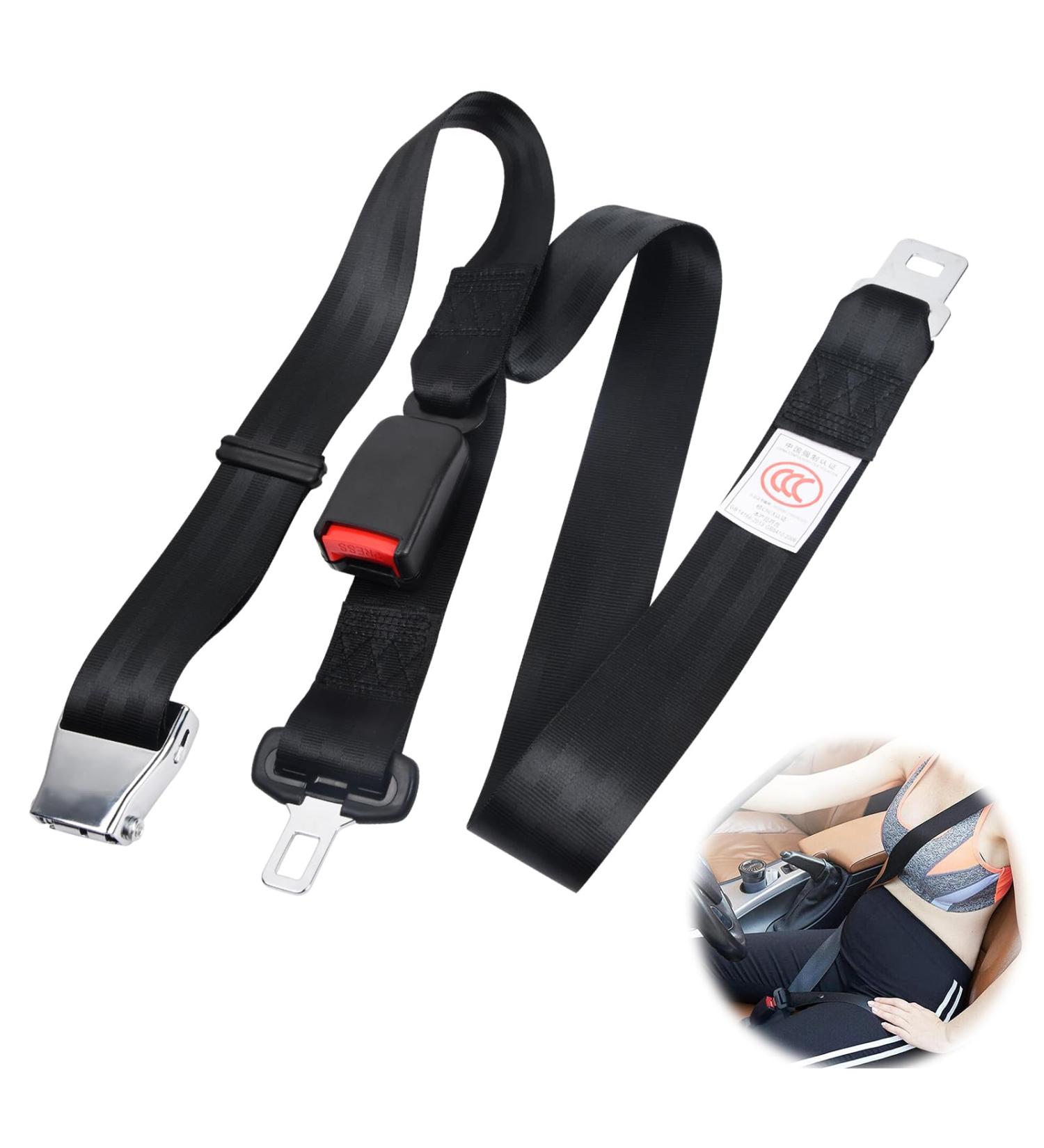 Pregnancy Seat Belt Car Seat Safety Clip - Maternity Car Seat Adjuster for Unborn Baby Safety - Black - Buy Online on SooperMarket.com