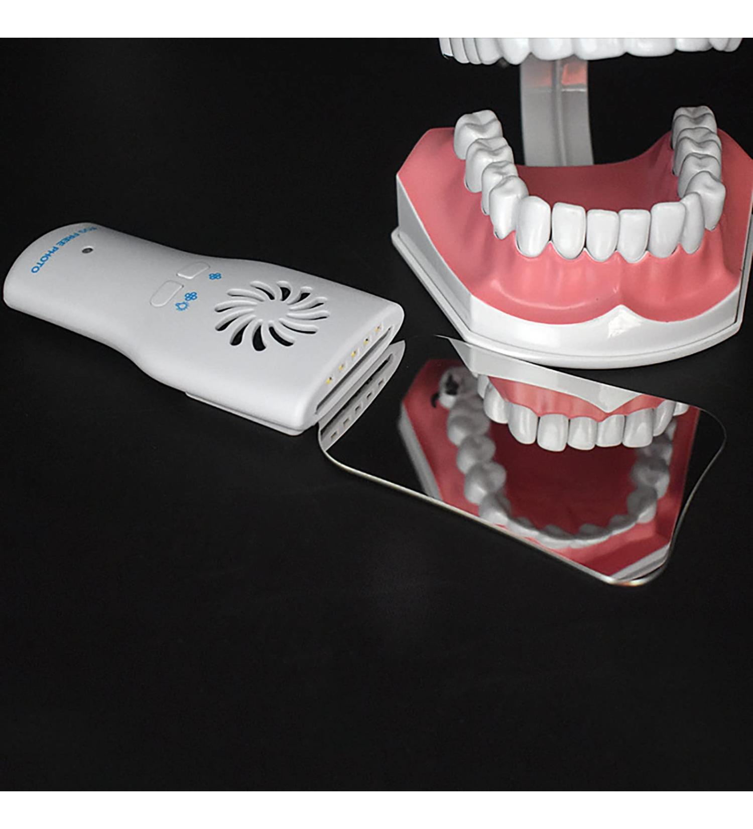 TOKILO Dental Mirror Handle with LED Light - Anti-Fog Teeth Oral Cavity Tool | 4pcs Mirrors for Precise Oral Care - Buy Online on SooperMarket.com