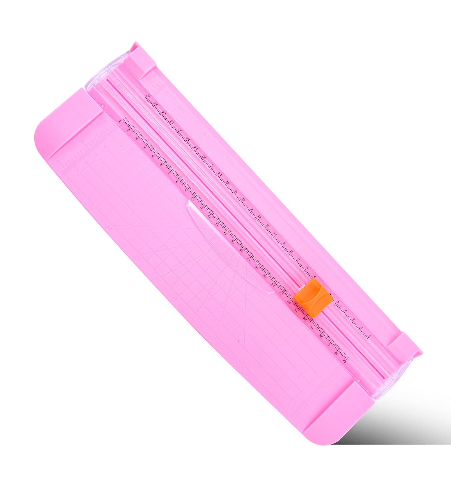 Portable Paper Cutter Guillotine Paper Trimmer Scrapbooking with Security Safeguard for Standard Cutting of A2 A3 A4 A5 Paper  Photos or Labels - Pink - Buy Online on SooperMarket.com