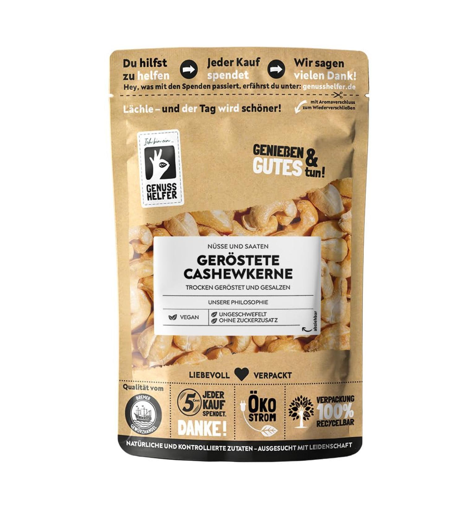 Buy Bremer Gew rzhandel Dry Roasted & Salted Cashew Nuts 225g - Oil-Free Roasted Cashews for International Shipping - Buy Online on SooperMarket.com