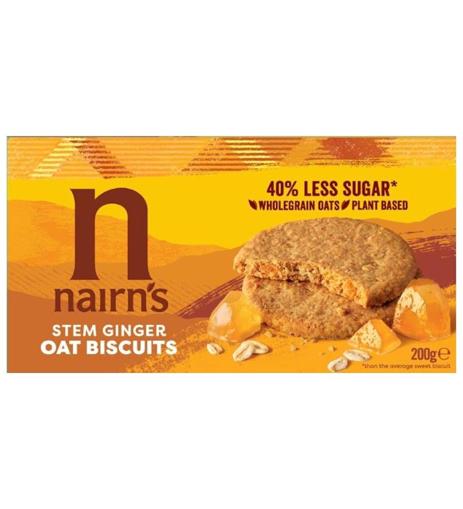 Nairn's Stem Ginger Oat Biscuits 200g - Buy Online on SooperMarket.com