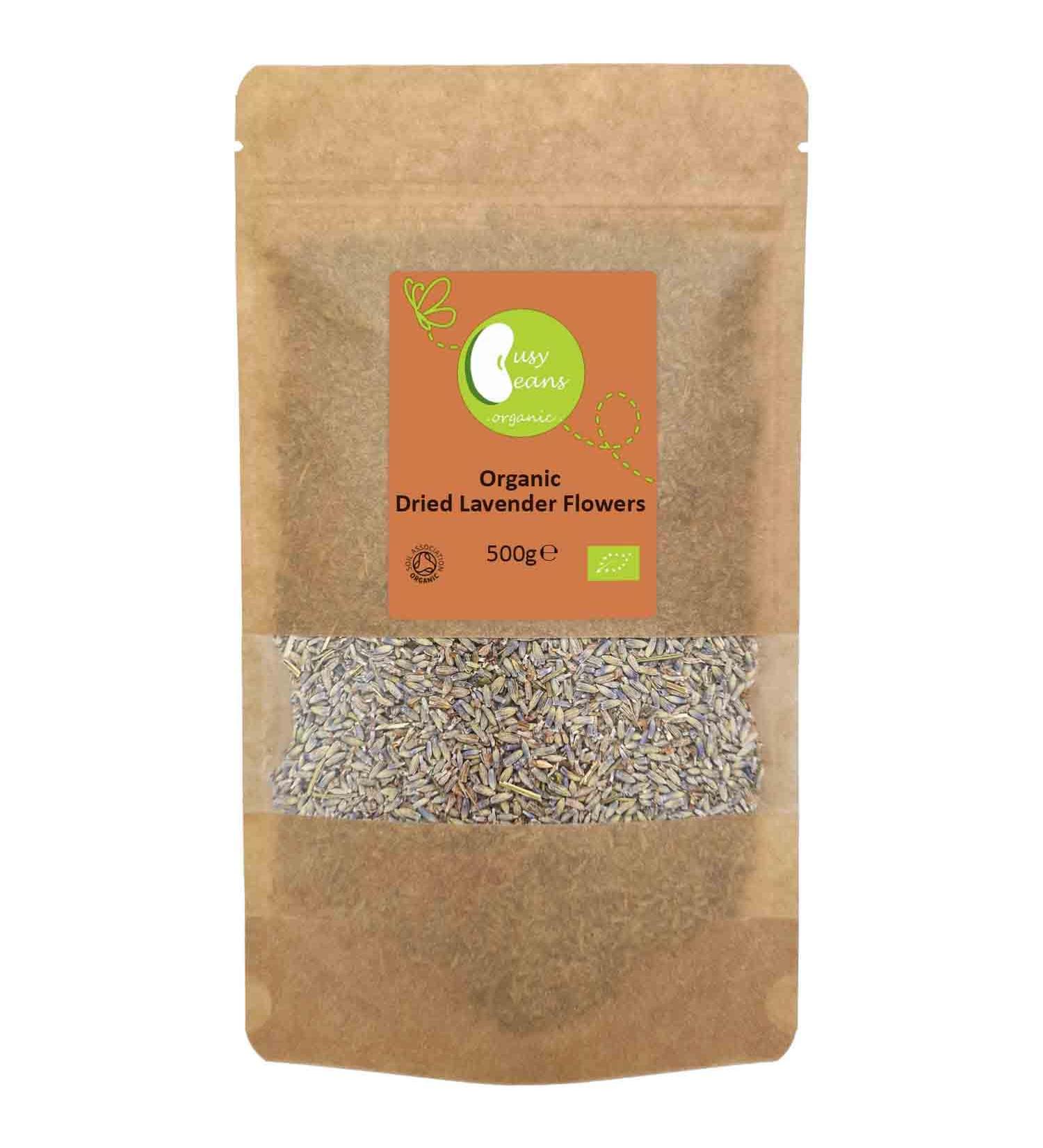 Organic Dried Lavender Flowers - Certified Organic - by Busy Beans Organic (500g) - Buy Online on SooperMarket.com