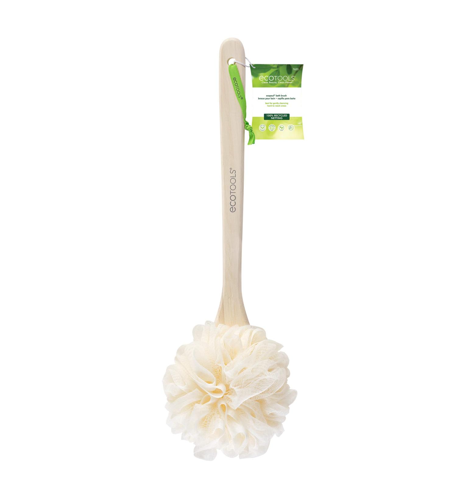 EcoTools 2-in-1 Bath Brush Shower Loofah with Handle Deep Cleansing and Exfoliating for Men and Women Vegan, Cruelty-Free 1 Count - Buy Online on SooperMarket.com