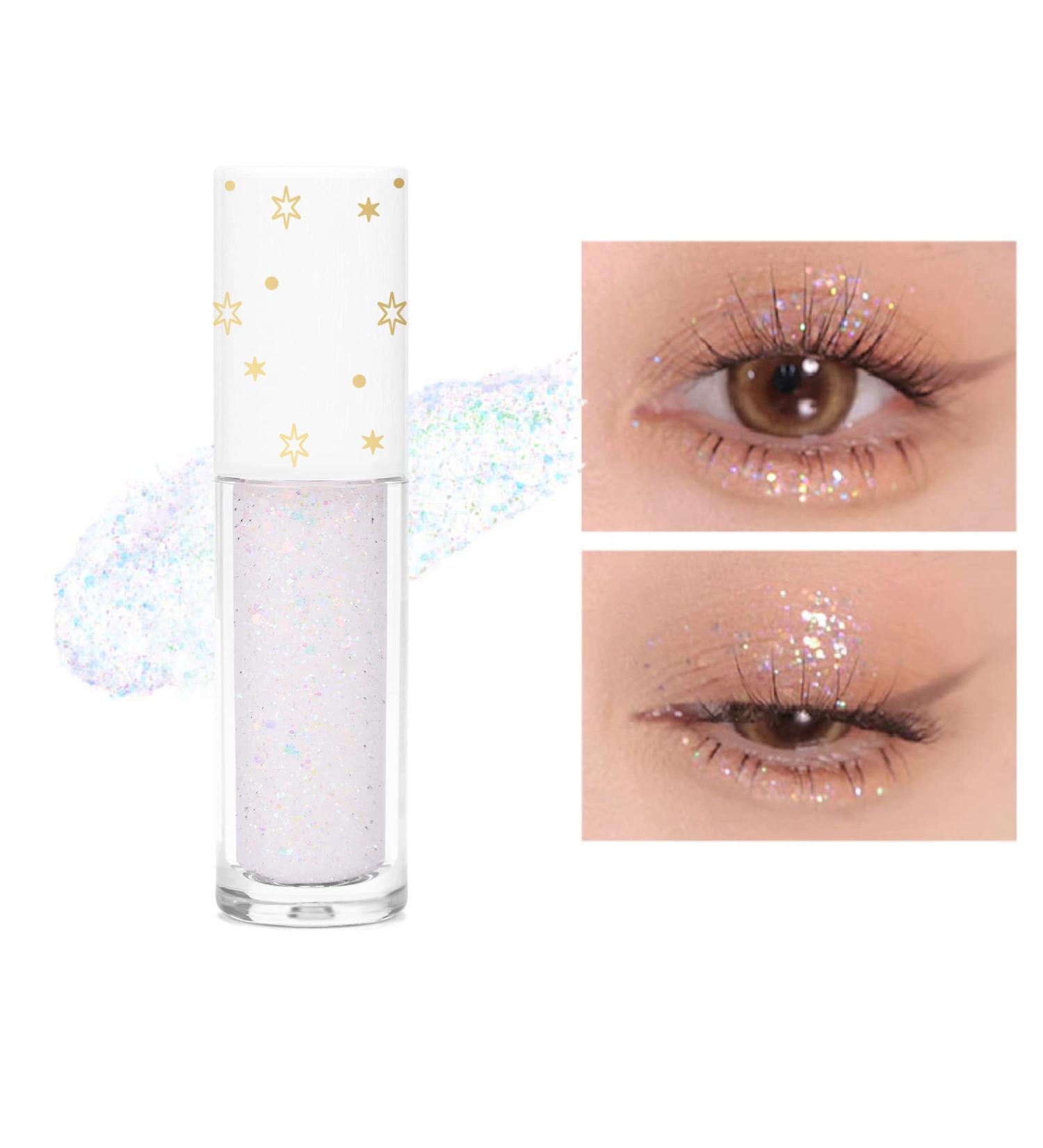 Geeneiya Liquid Glitter Eyeshadow - Korean Under Eye Shadow, Long Lasting & Quick Drying - Colorful Galaxy 01 - Buy Online on SooperMarket.com