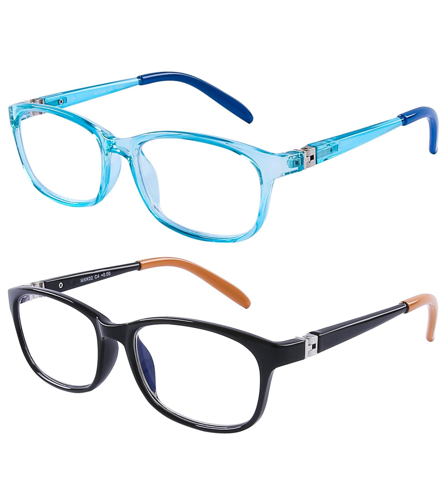 Children Optical Glasses Frame tr90 Flexible Bendable One-piece Safe Eyeglasses Girls Boy Black/ Clear Blue - Buy Online on SooperMarket.com