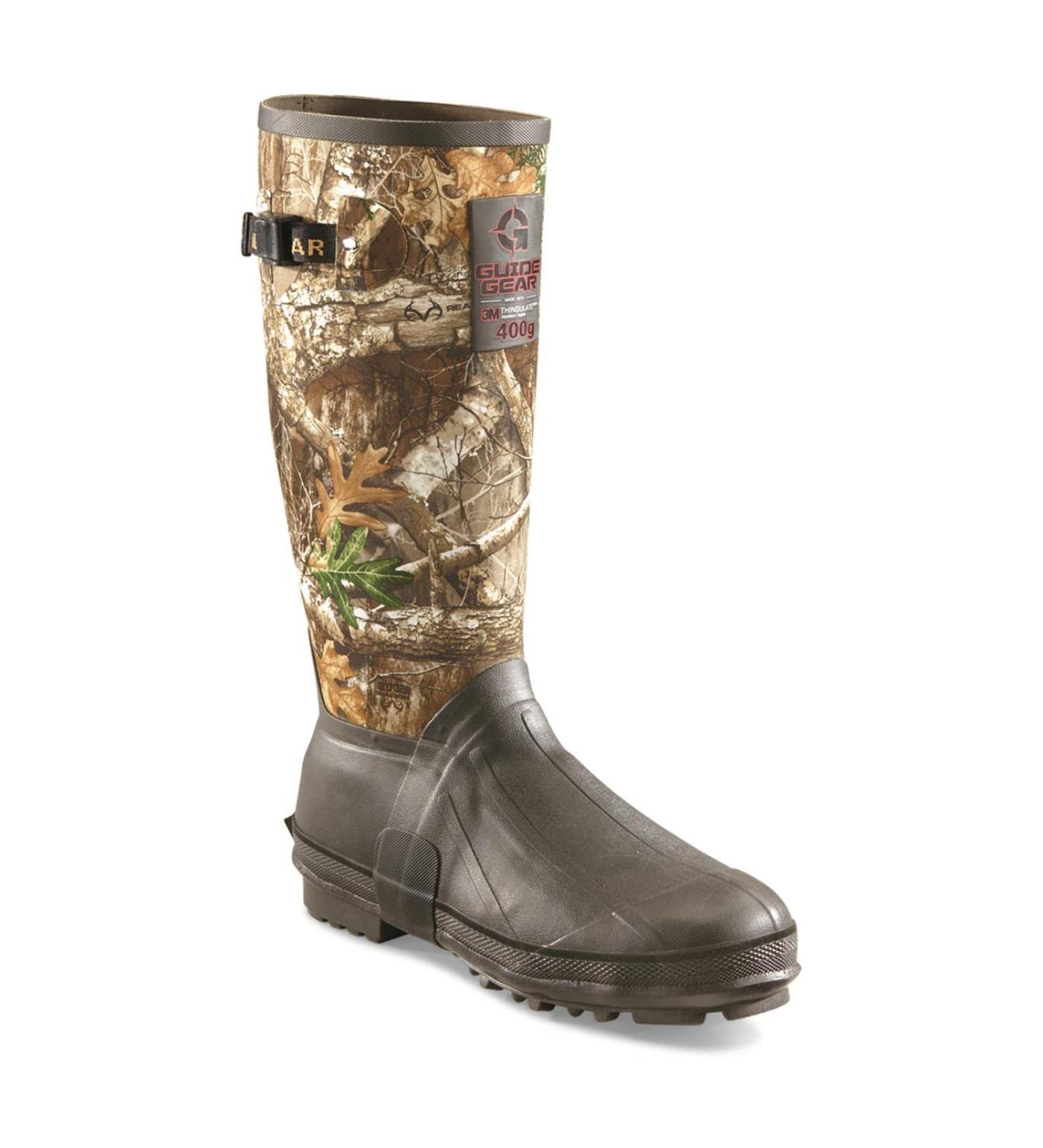 Guide Gear Men's 15 Camo Hunting Insulated Rubber Boots - Waterproof, 400-gram, Realtree Edge - Size 11 - Buy Online on SooperMarket.com