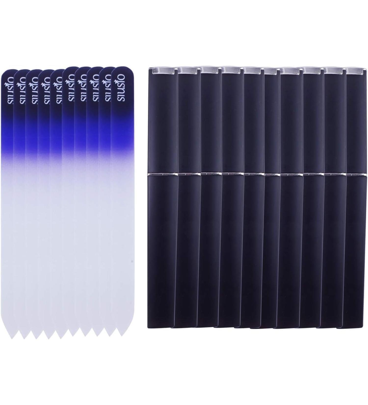 Professional Czech Crystal Shine Glass Nail Files Buffer Manicure Tools Kit Set for Nail Polishing - The Best Emery Boards for Fingernail & Toenail Care (10PK) - Buy Online on SooperMarket.com