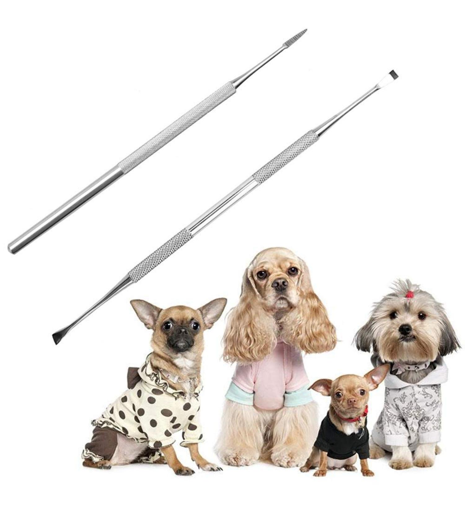 Symphonyw Stainless Steel Dog Calculus Remover - 2PCS Dental Teeth Cleaning Tools - Buy Online on SooperMarket.com