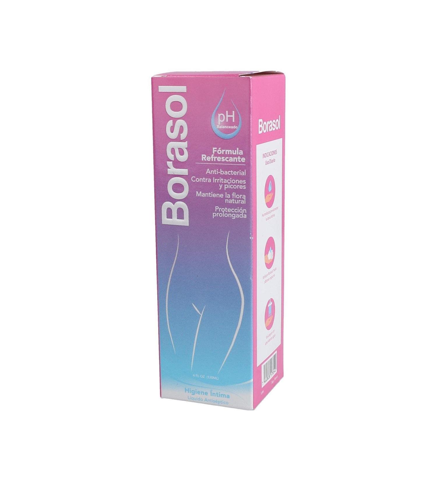 JEANNETTE Borasol Liquid Antiseptic Refreshing Femenine Wash 4 FL.Oz.(120ml)