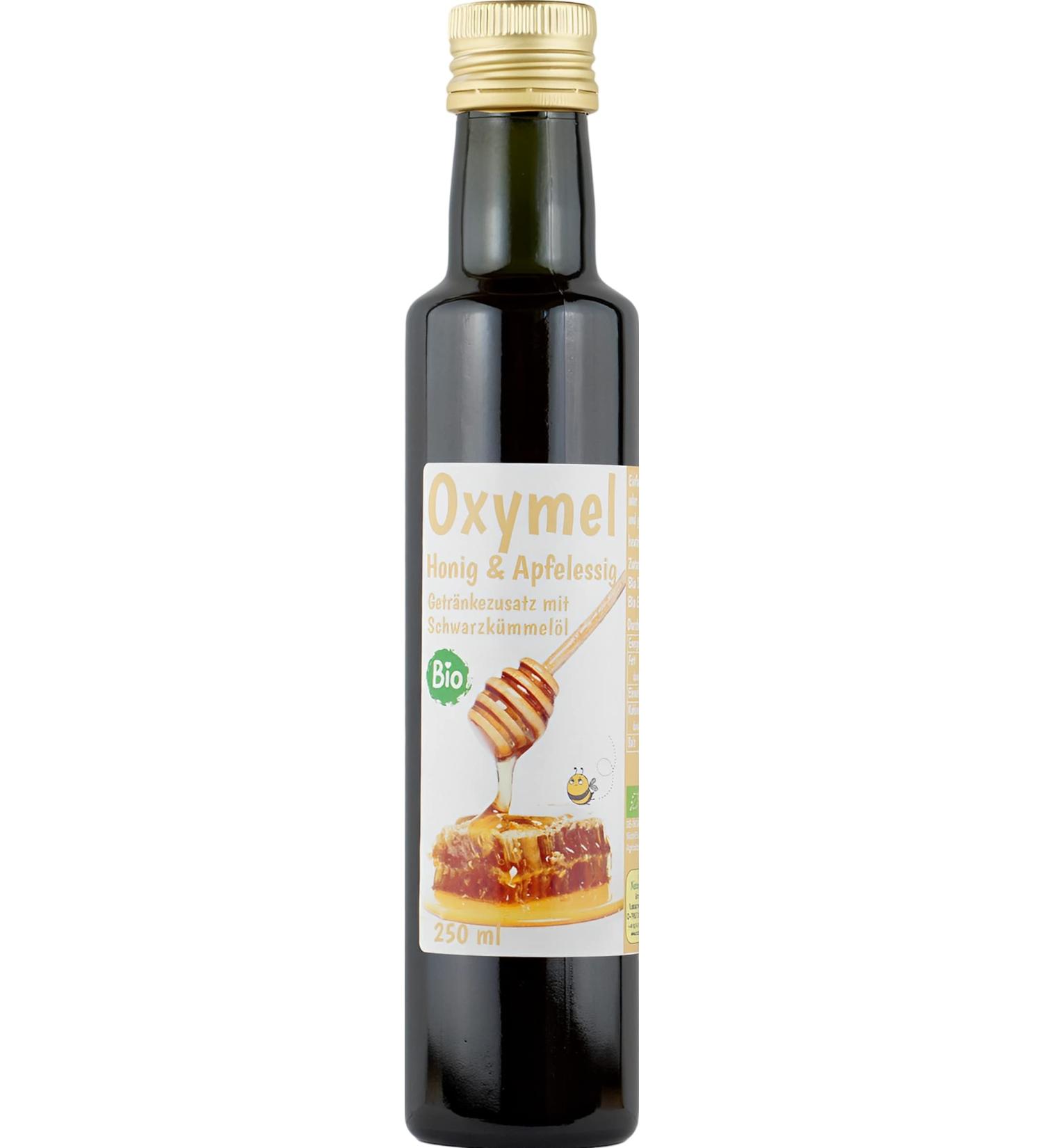 Bio Oxymel Black Cumin Oil 250 ml Concentrate Drink Additive with Honey and Apple Cider Vinegar Sour Honey - Buy Online on SooperMarket.com