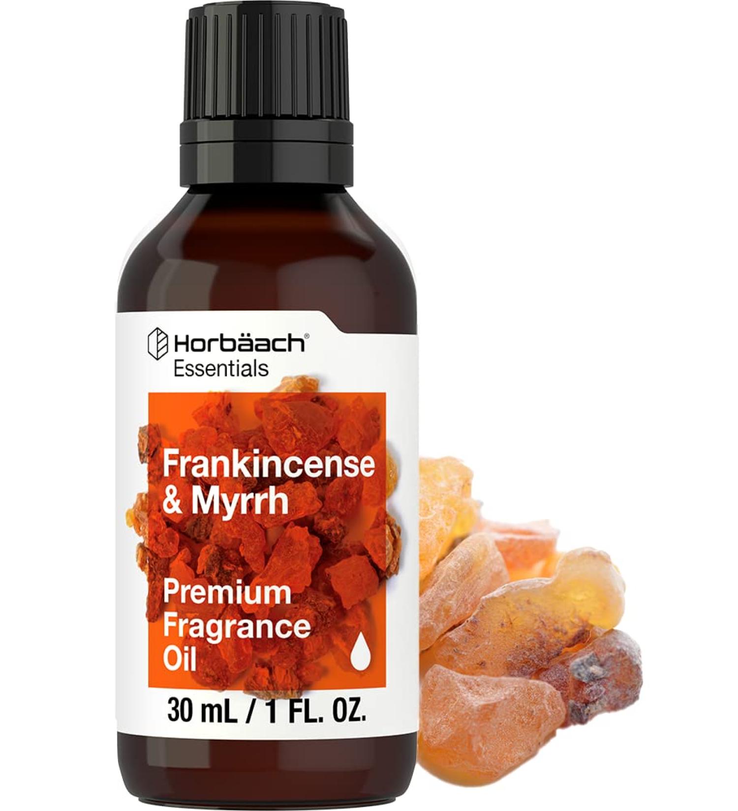 Frankincense & Myrrh Fragrance Oil | 1 fl oz (30ml) | Premium Grade for Diffusers, Candles, Soap Making | by Horbaach - Buy Online on SooperMarket.com