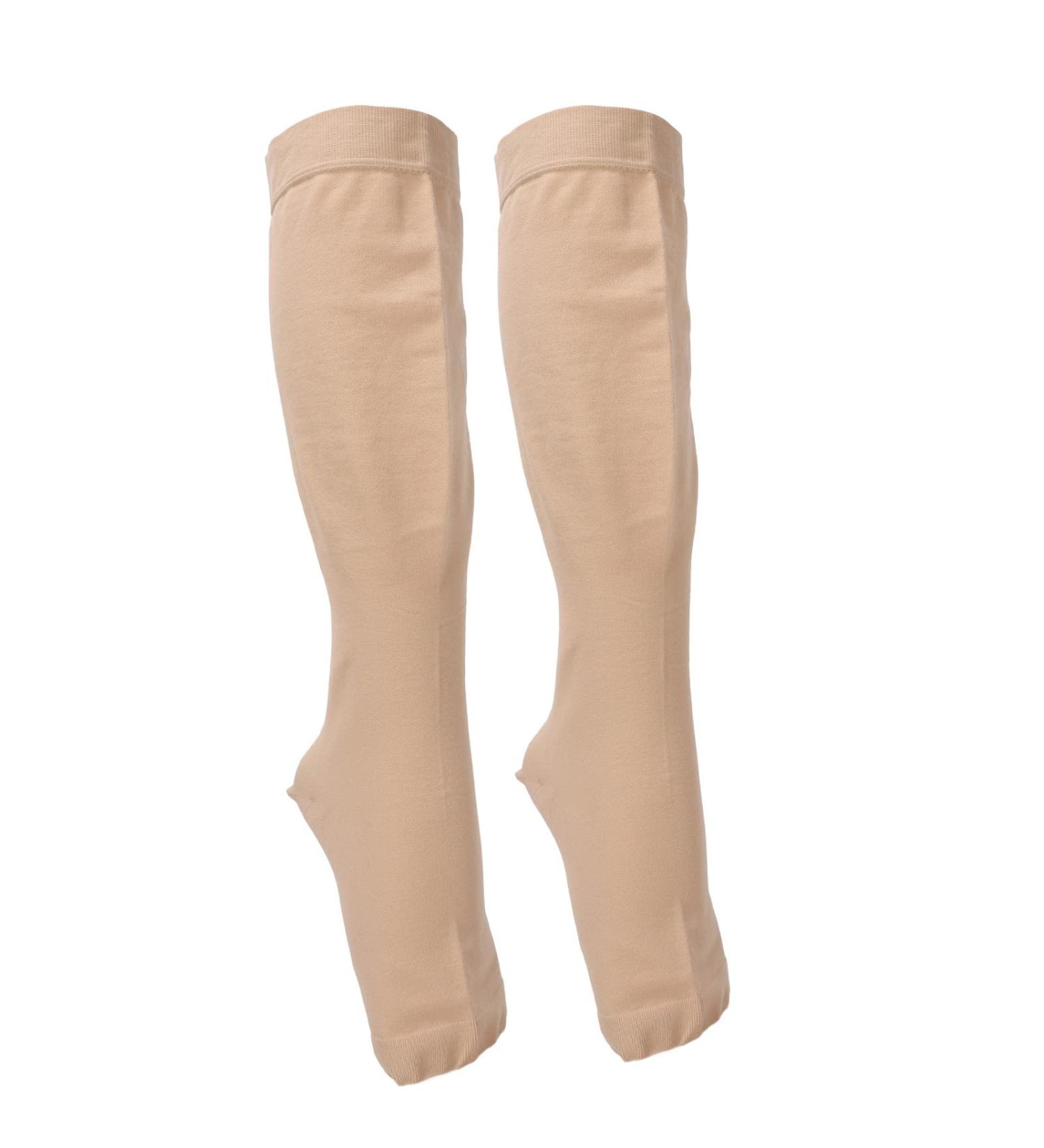 Knee Long Compression Stockings 23-32 mmHg for Varicose Veins & Edema - Supportive Nursing Stockings for Men & Women (4XL) - Buy Online on SooperMarket.com