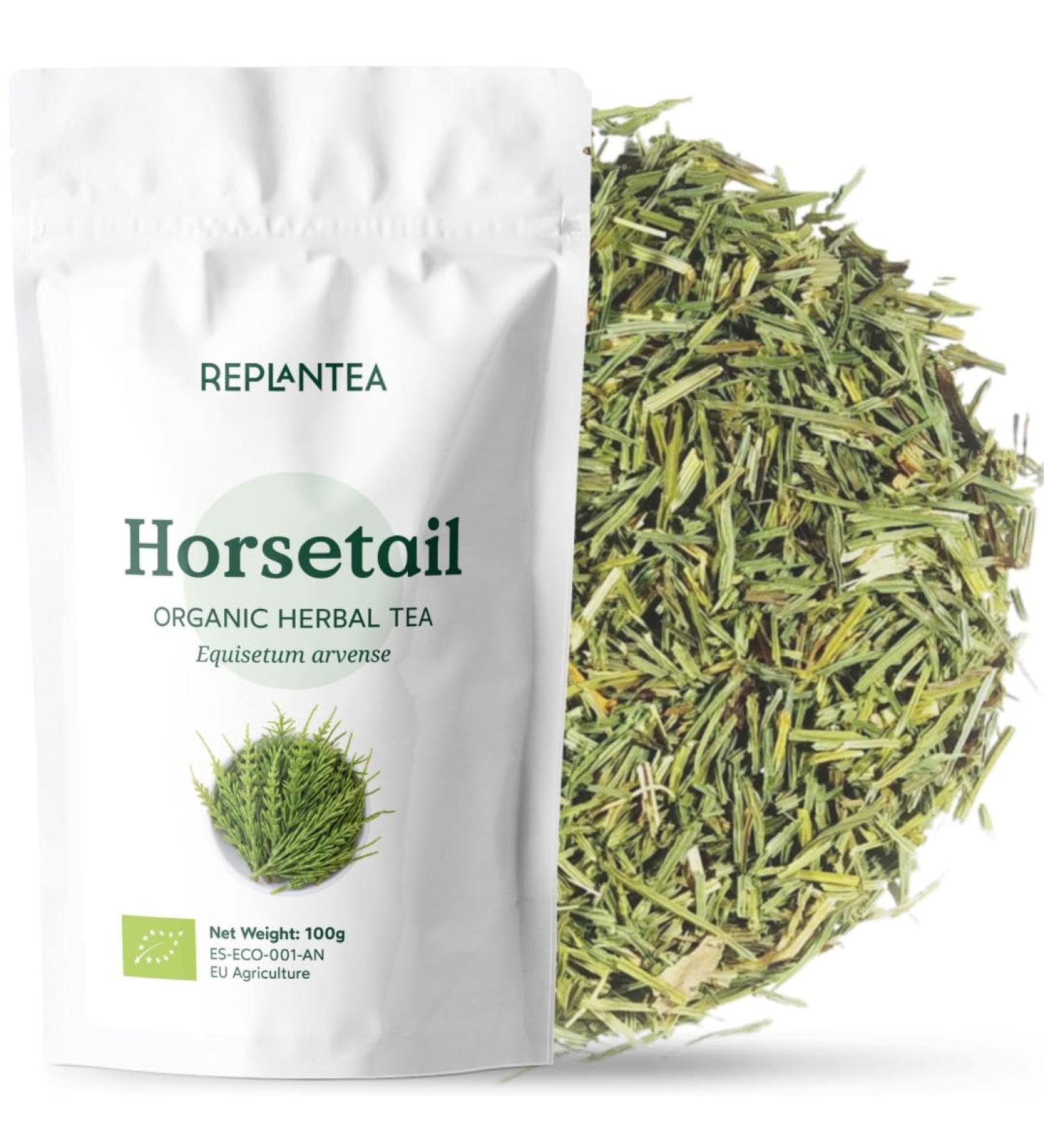 Horsetail Tea Organic 100g (50 Cups) | Horsetail Organic Herbal Leaf Tea | Equisetum Arvense REPLANTEA - Buy Online on SooperMarket.com
