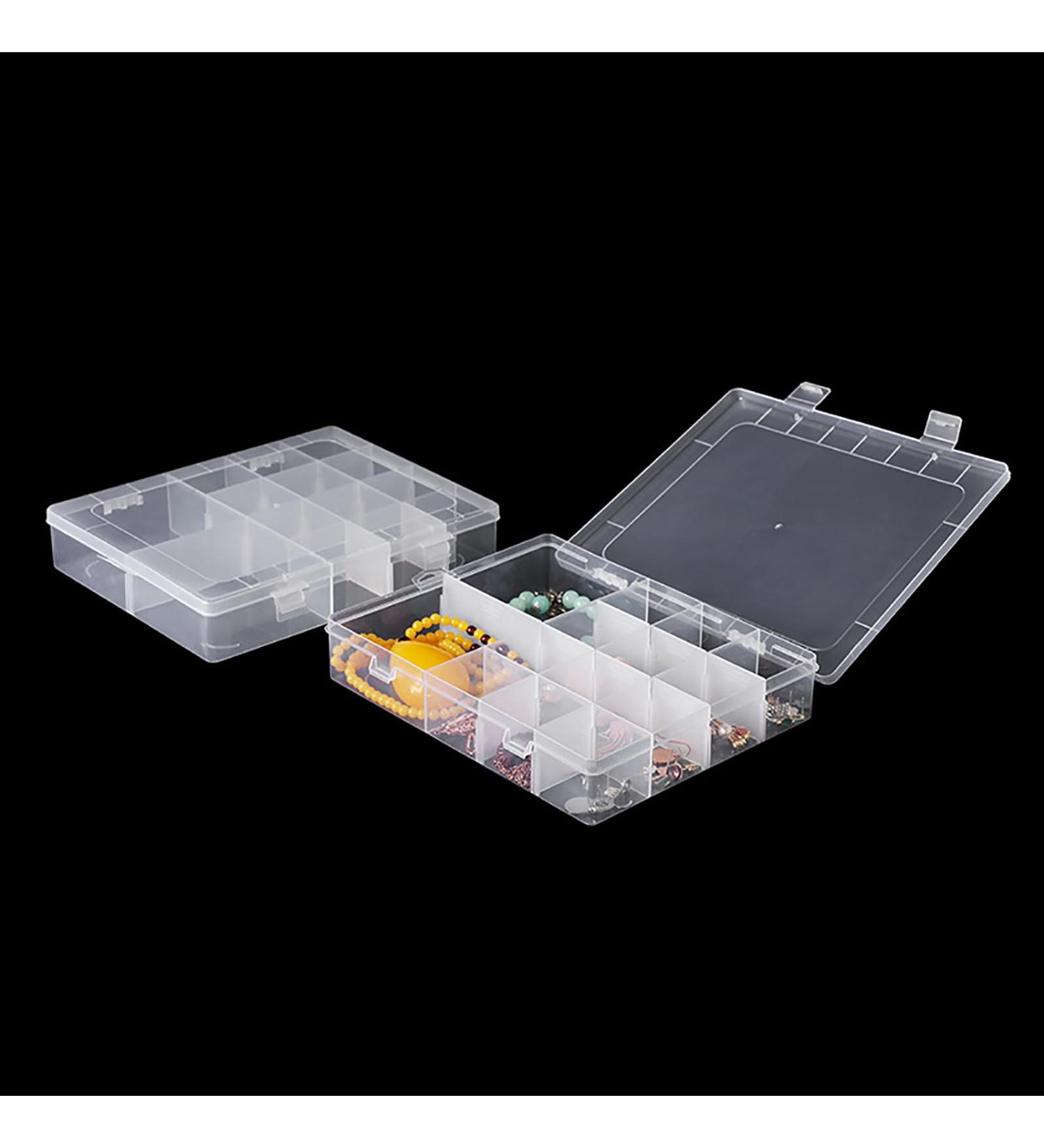 Yawdil 14 Grids Plastic Organizer Box With Dividers Large Grids Tackle Box Organizer Clear Snackle Box Container For Jewelry Art Diy Crafts Tapes Beads And Small Parts - Buy Online on SooperMarket.com