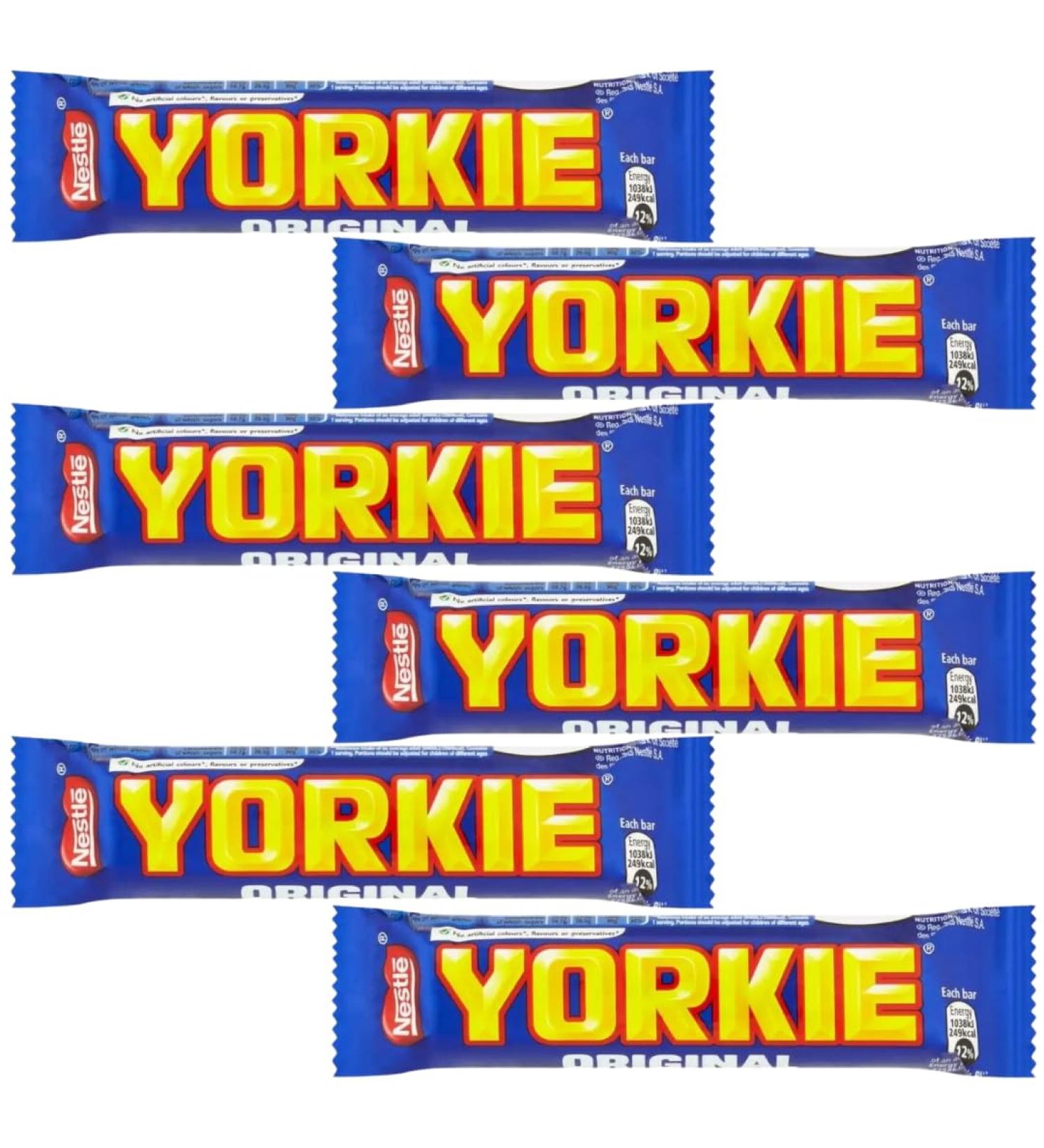 Milk Chocolate Bar Bundle Consisting of Yorkie Milk Chocolate Bars 46g (6 Pack)