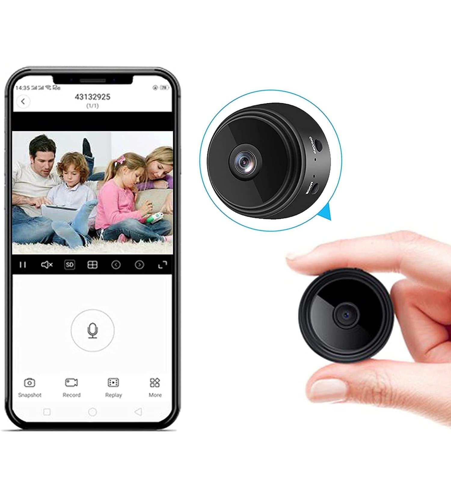 Mini WiFi Spy Camera for Home Security - Motion Detection, Night Vision, Audio, App Control - Nanny/Pet/Car Cam - Buy Online on SooperMarket.com