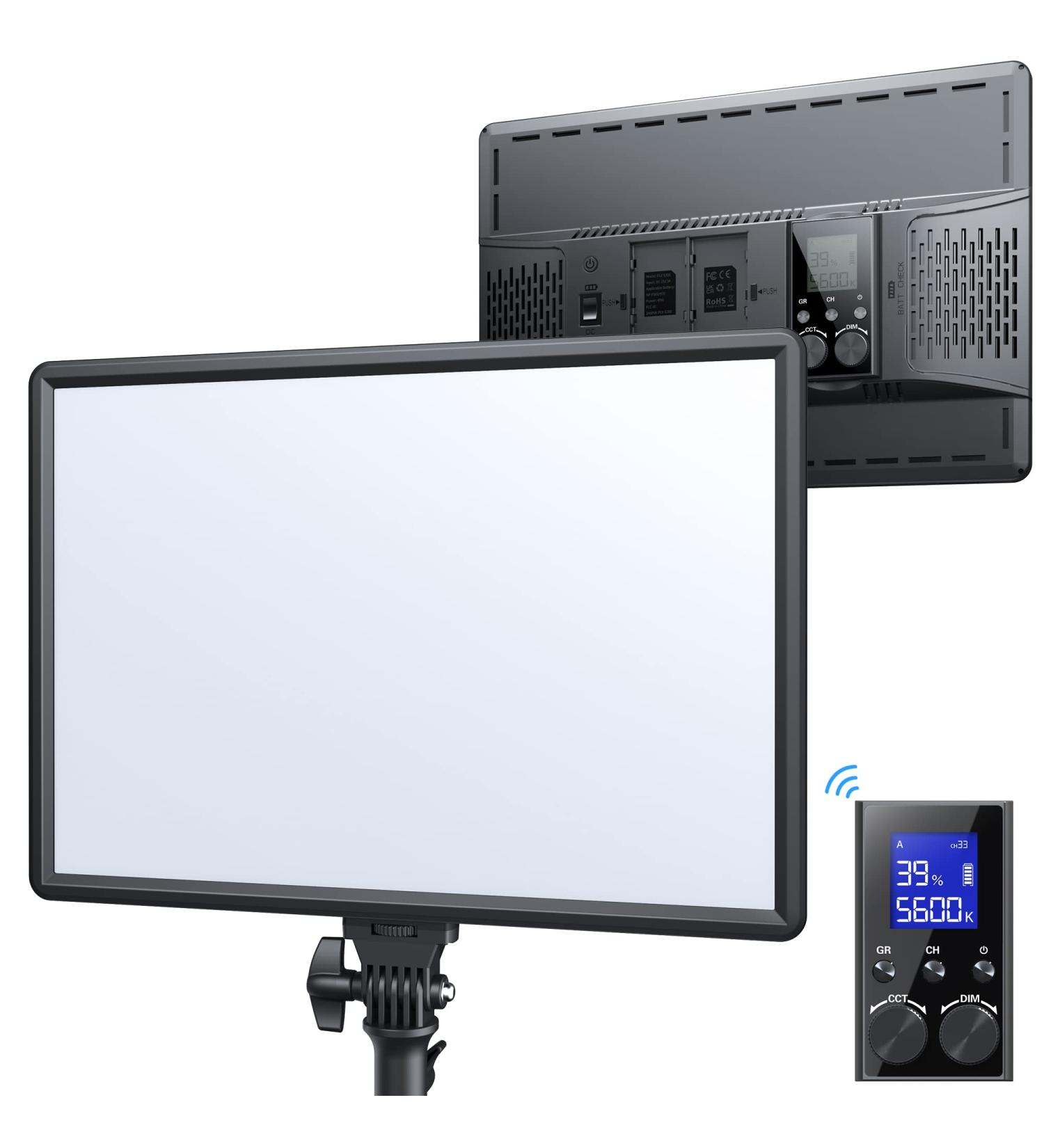 RALENO 45W LED Video Light 18'' CRI97 Bi-Color 3200-5600K with Remote for YouTube/Photography - Buy Online on SooperMarket.com