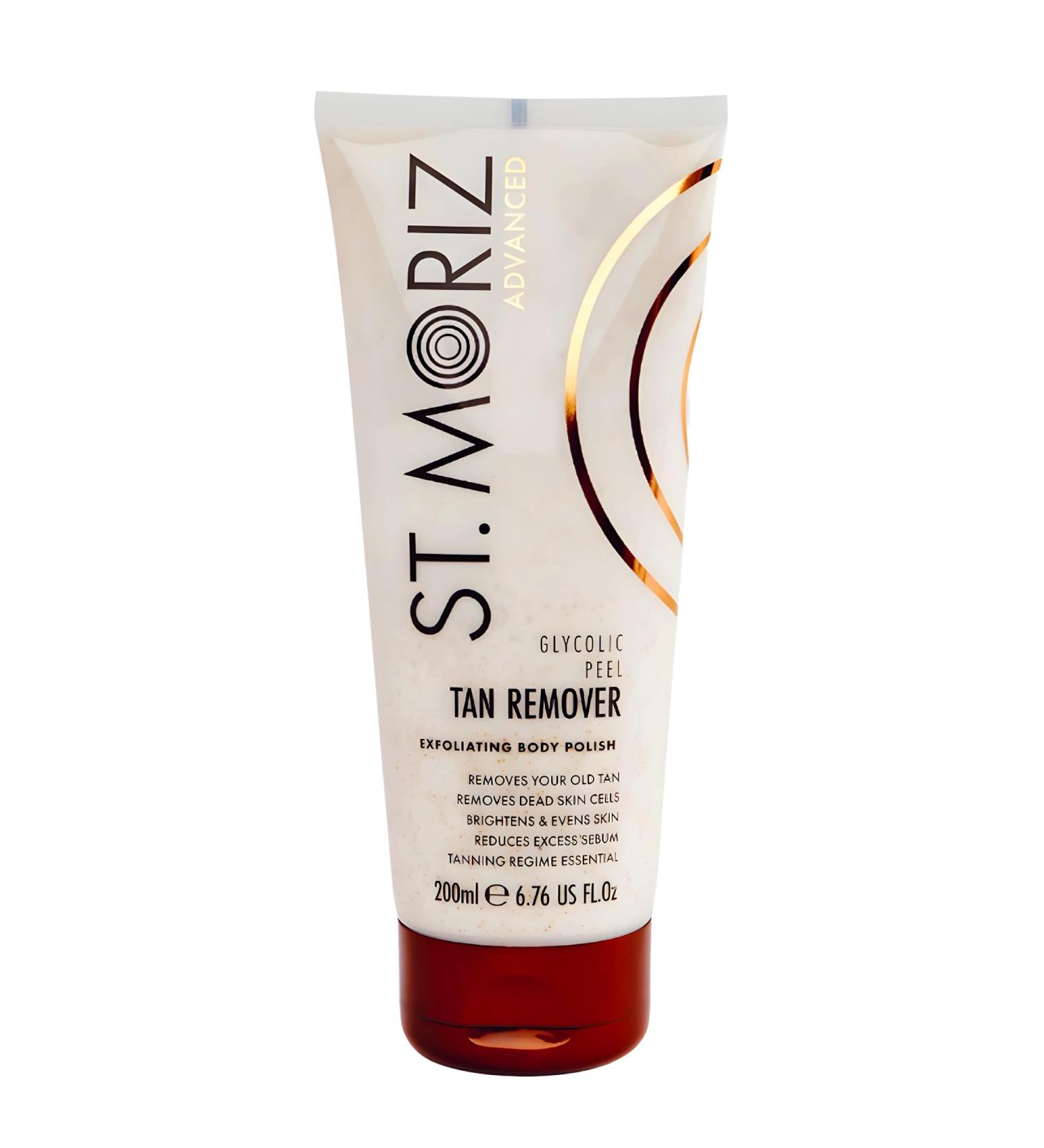 St Moriz Advanced Glycolic Peel Tan Remover | Exfoliating Fake Tan Remover Scrub with Glycolic & Salicylic Acid | Removes Old Faded Fake Tan | Rapid Fake Tan Remover | Vegan | Cruelty Free | 200ml - Buy Online on SooperMarket.com