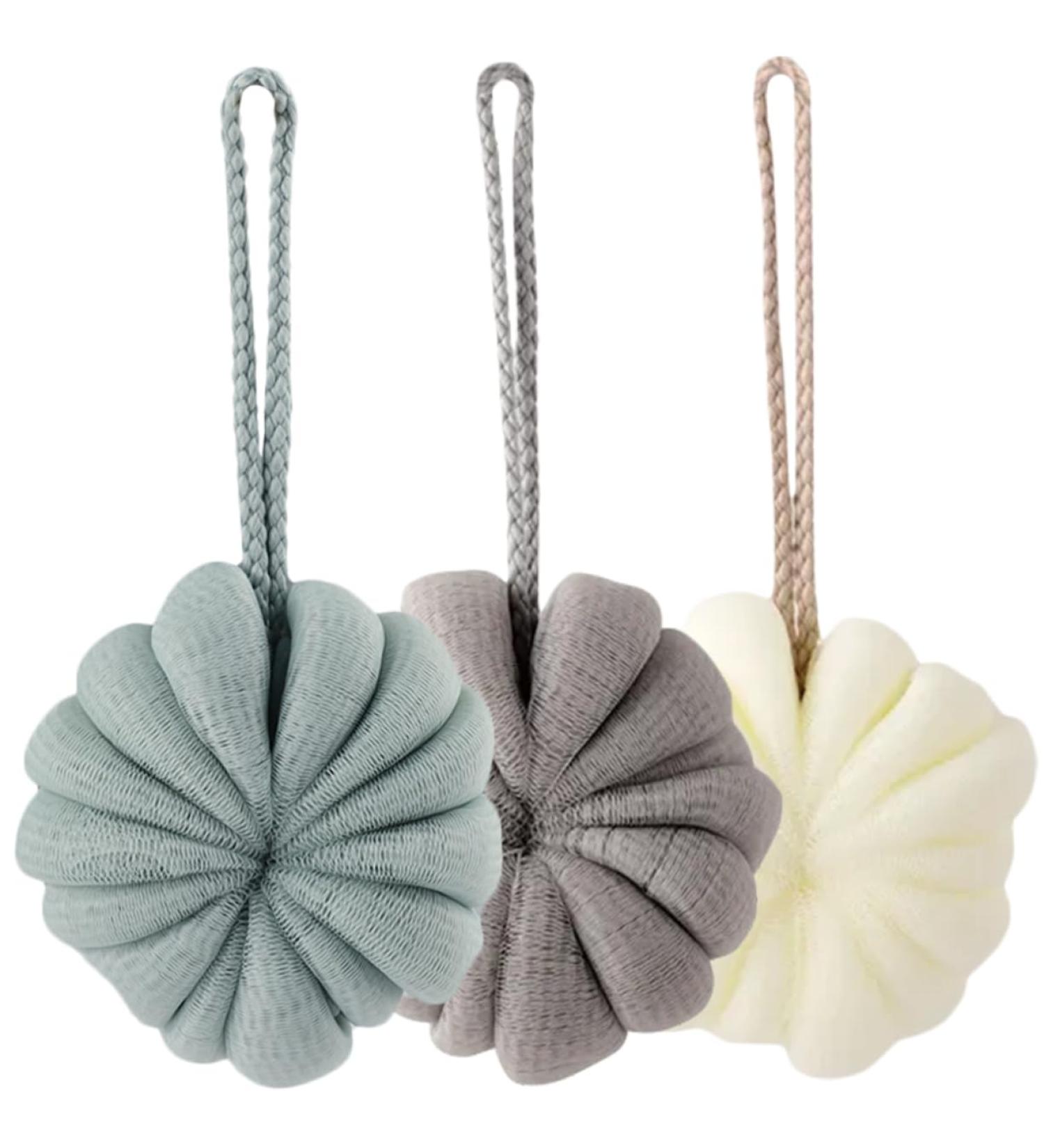 Buy Mikinona 3pcs Bath Ball Towel Set - Essential Bathing Accessories for Men & Women | Body Wash & Lotion Applicator | Travel Shower Gel Towels Online - Buy Online on SooperMarket.com
