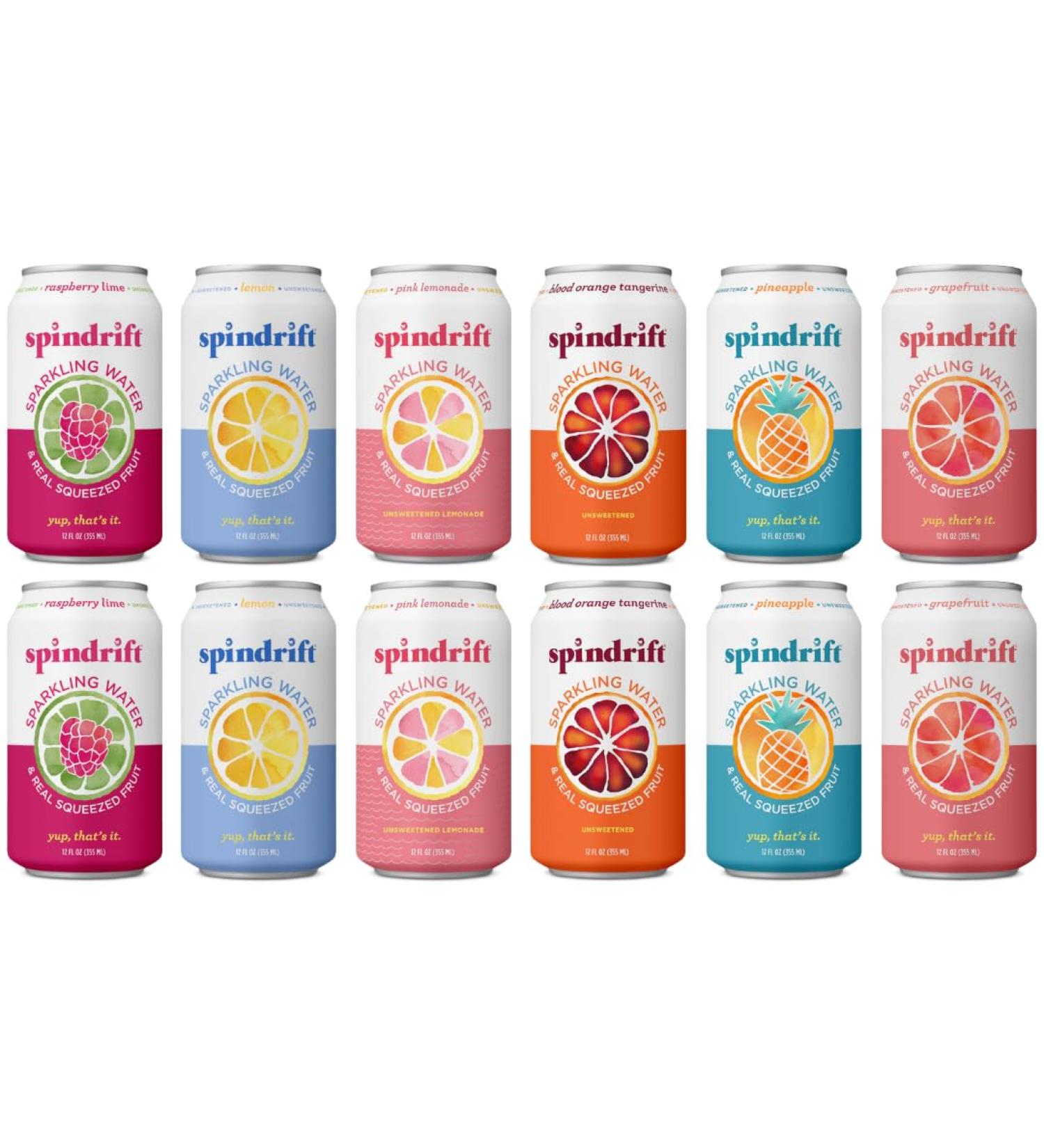 Buy Generic Spindrift Sparkling Flavored Water Variety Pack - Real Squeezed Fruit 12 Fl Oz Cans (12-Pack) - International Shipping Available - Buy Online on SooperMarket.com