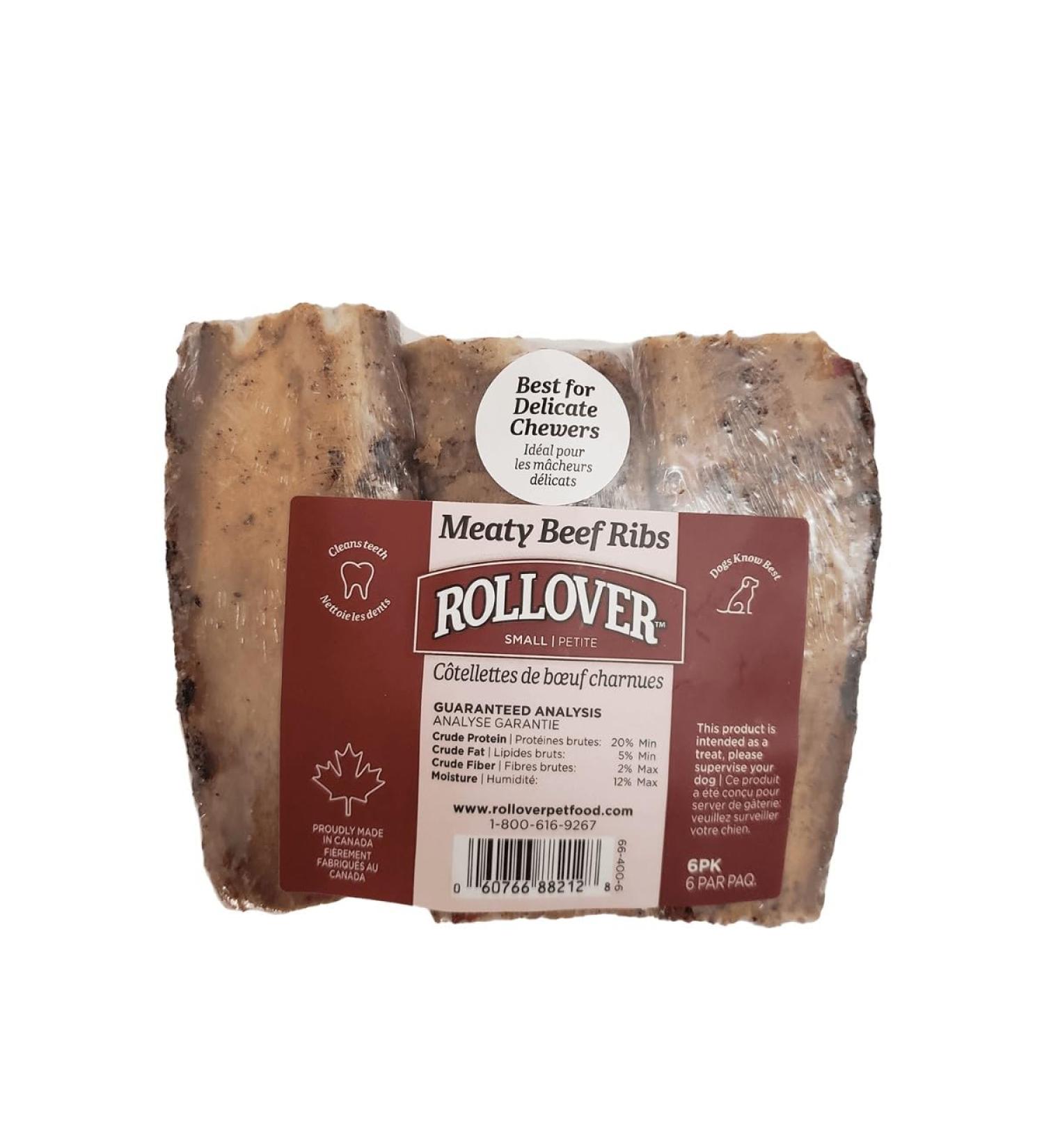 Rollover Small Meaty Beef Ribs - 6pk 6 Count (Pack of 1)