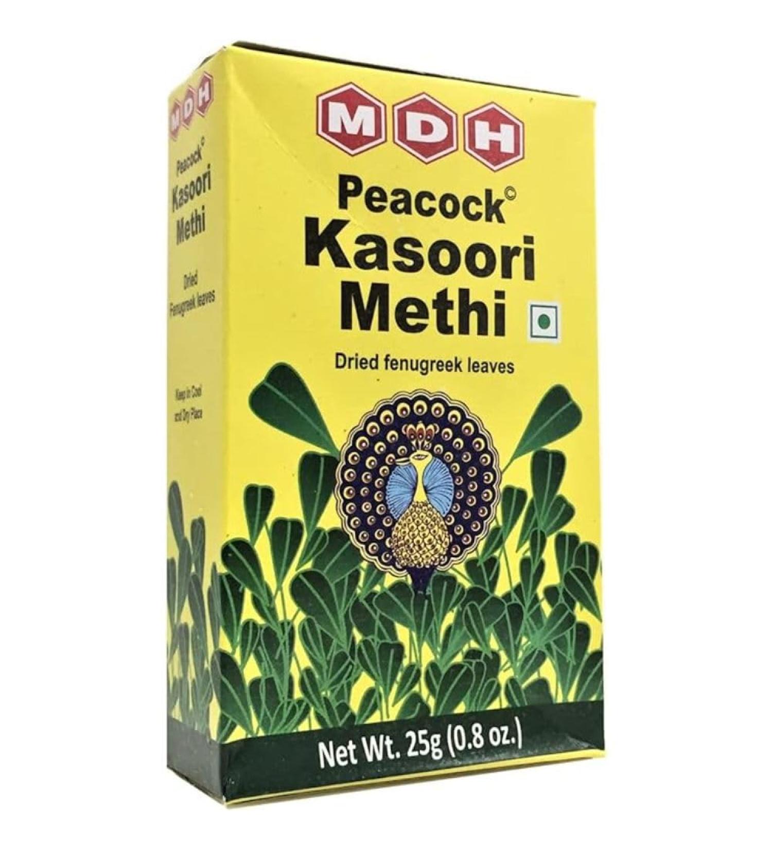 MDH Kasoori Methi Leaves - Dried Fenugreek Leaves 25g | Authentic Indian Spice - Buy Online on SooperMarket.com