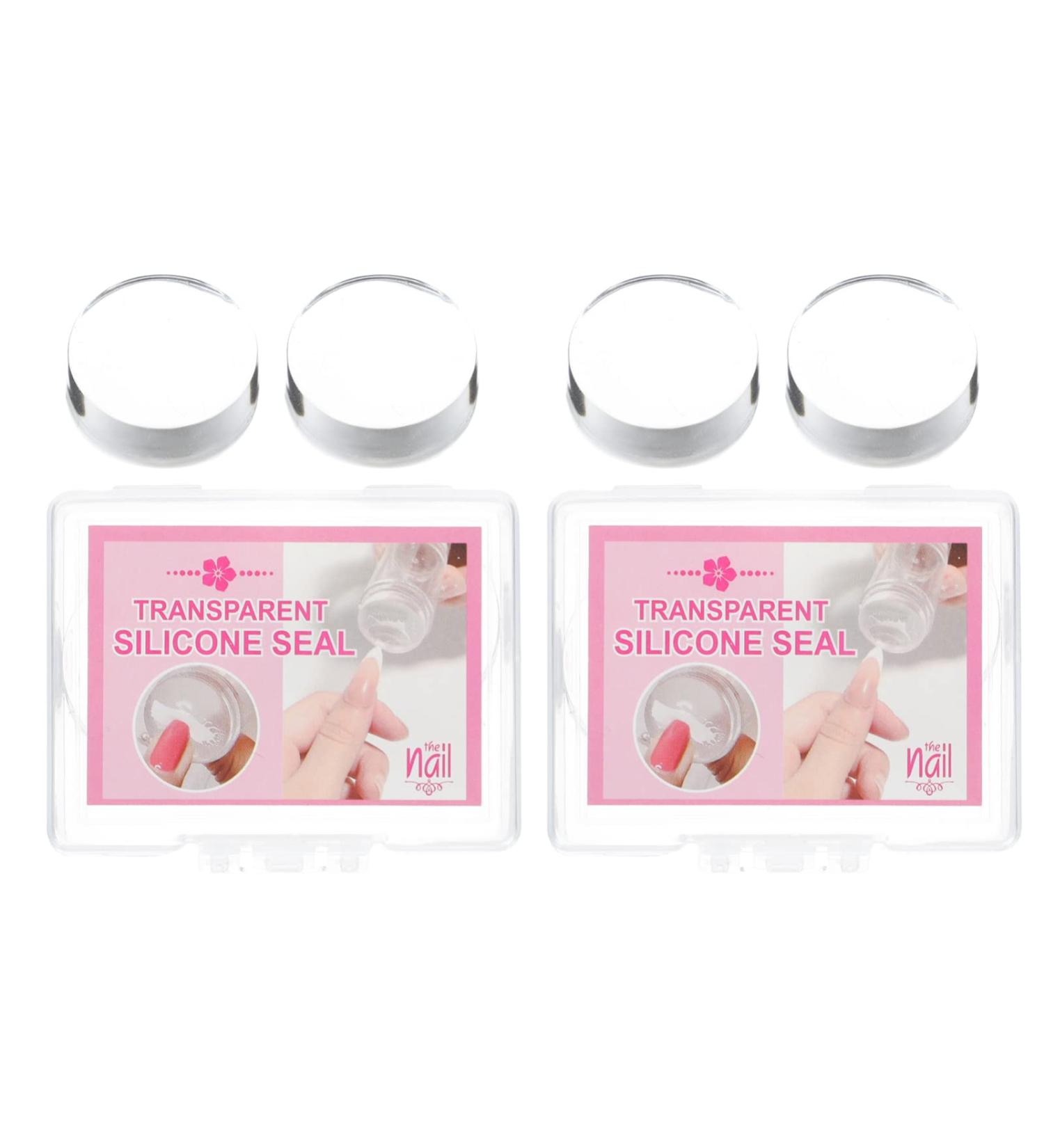 Lurrose 4-Piece Nail Art Stamp Set | Silicone Nail Printing Tools for Manicure | International Shipping Available - Buy Online on SooperMarket.com