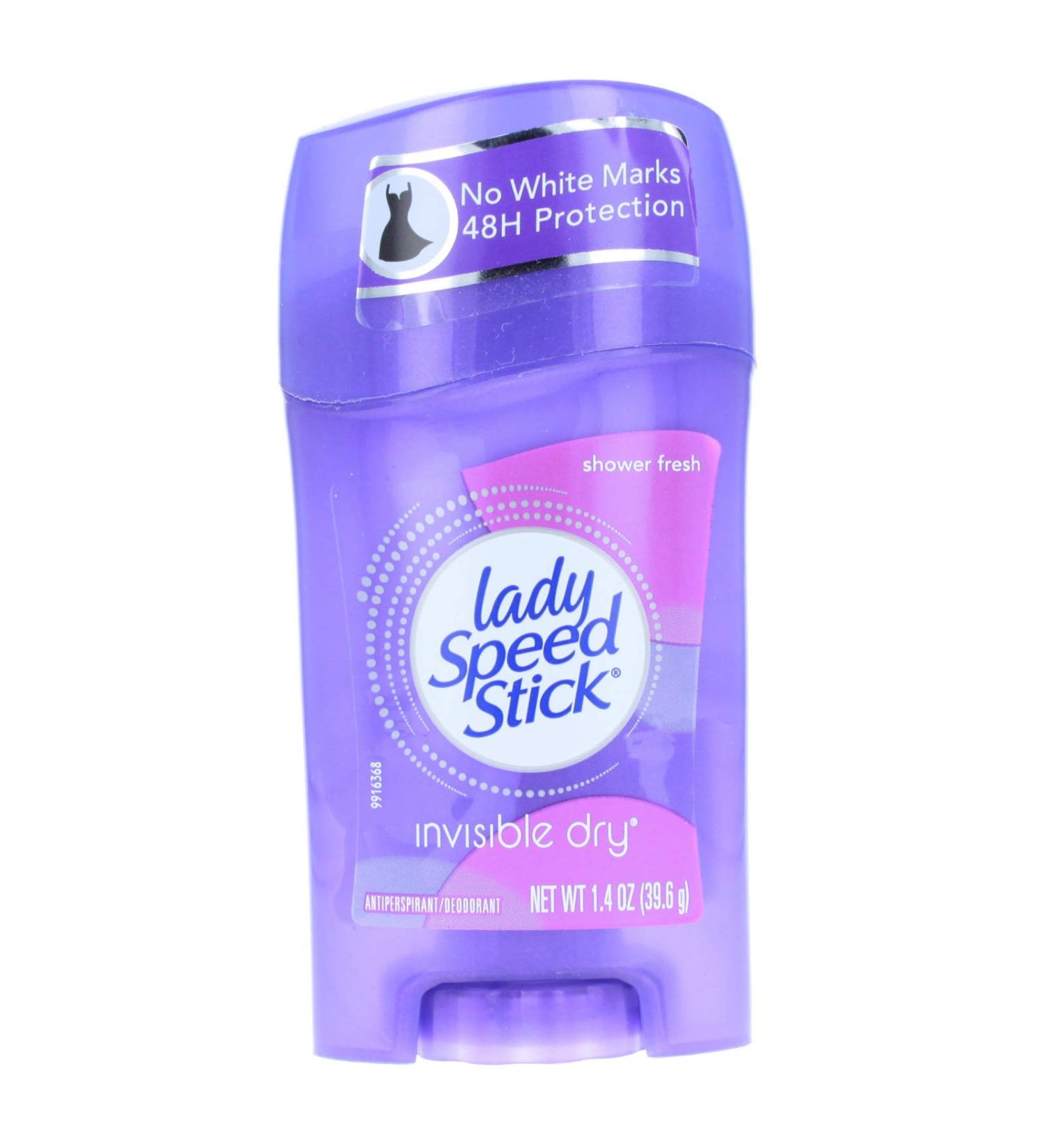 Lady Speed Stick Deodorant 1.4 Ounce Shower Fresh (41ml) (6 Pack)