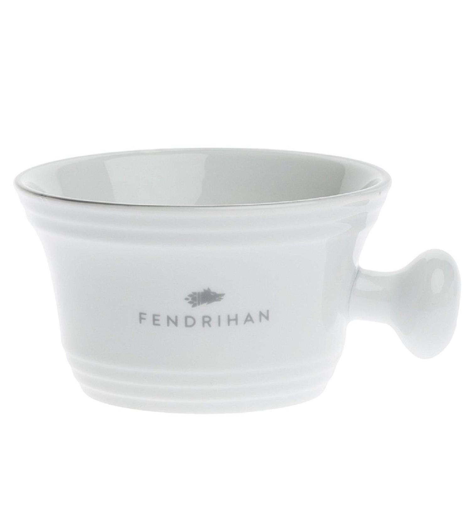 Fendrihan Porcelain Apothecary Shaving Mug - Hand-Painted Grey Rim - Buy Online on SooperMarket.com