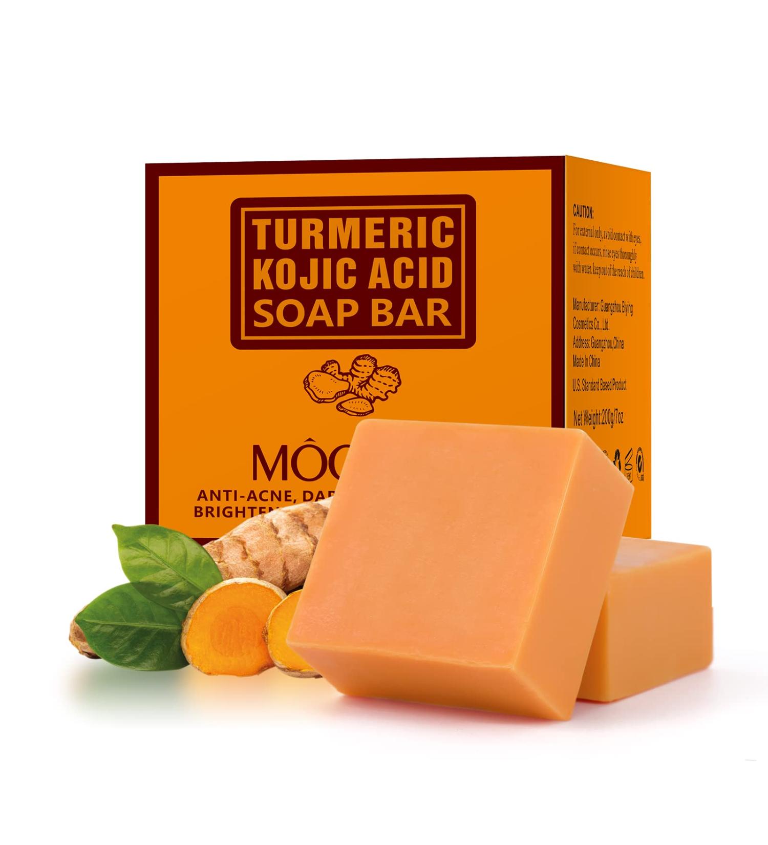 Tamoskiny Kojic Acid & Turmeric Soap for Dark Spots & Acne - 2 Pack 200g/7OZ - Buy Online on SooperMarket.com