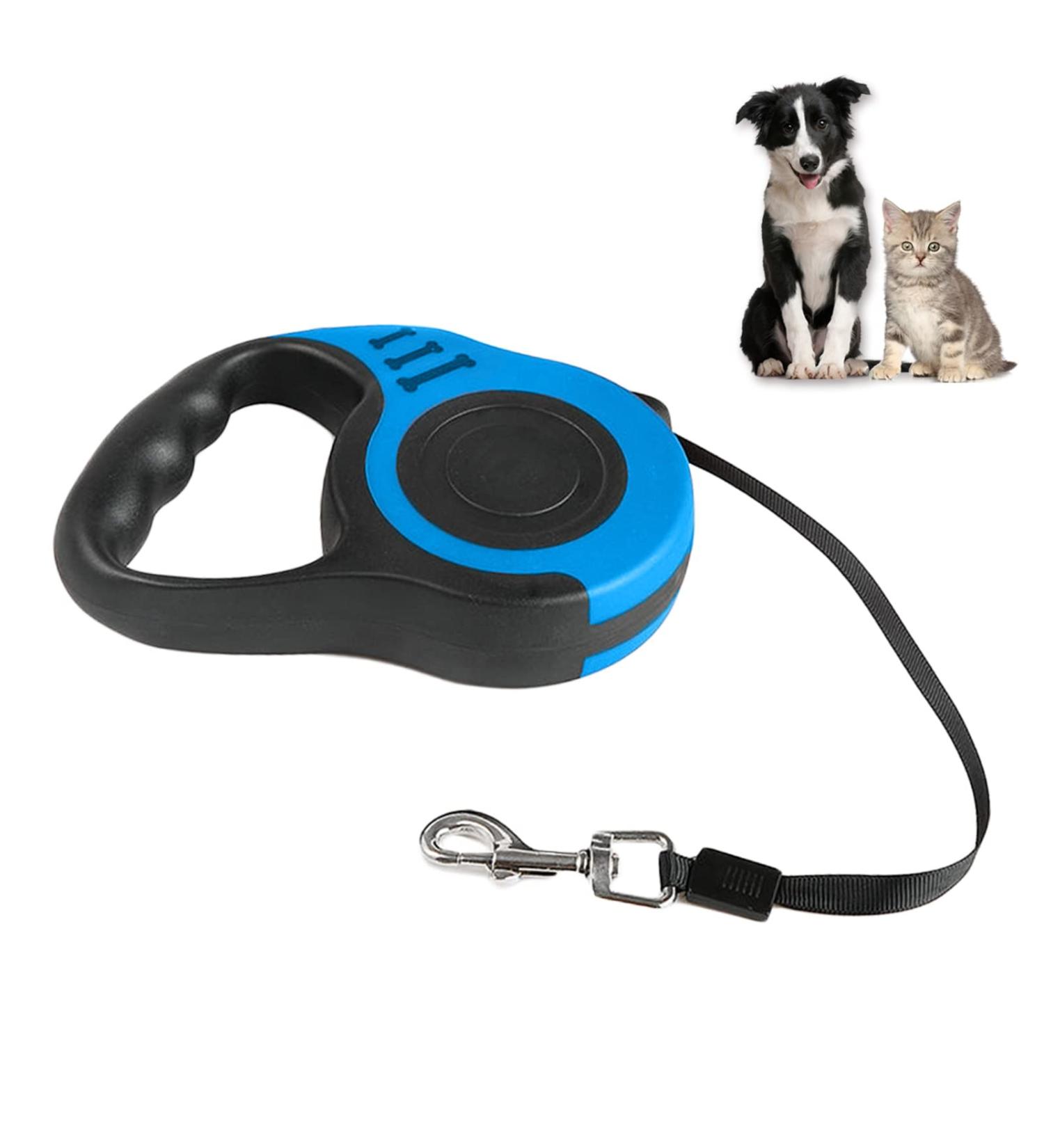 Retractable Dog Lead 5 m Retractable Dog Leash with Non-Slip Handle for Small Medium and Large Dogs Blue Blue 5M - Buy Online on SooperMarket.com