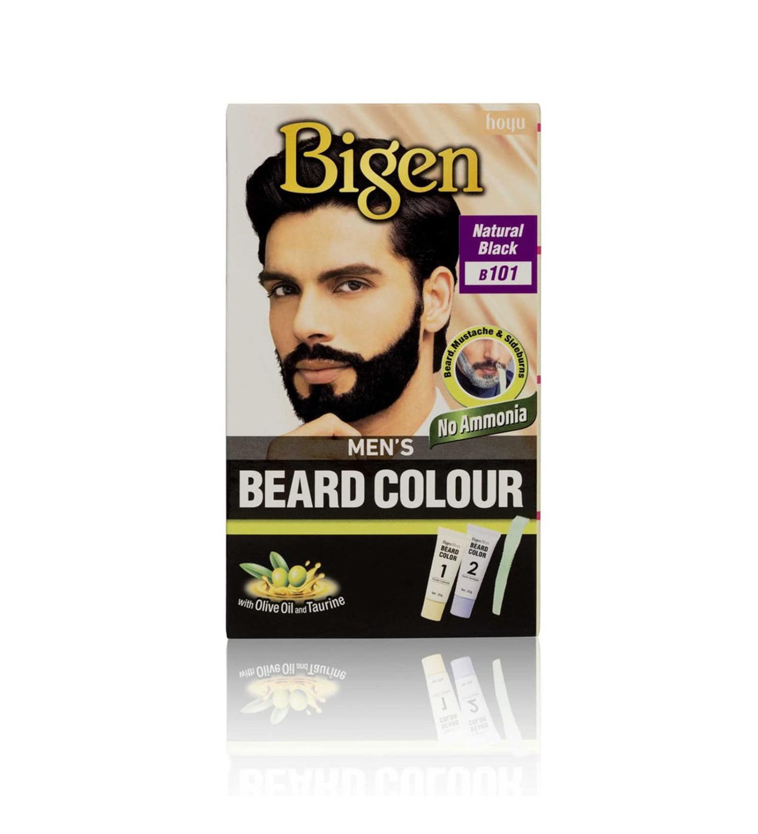 Bigen Men's Beard Colour - Ammonia-Free Formula with Aloe Extract & Olive Oil - 101 Natural Black - 1 Count - Buy Online on SooperMarket.com