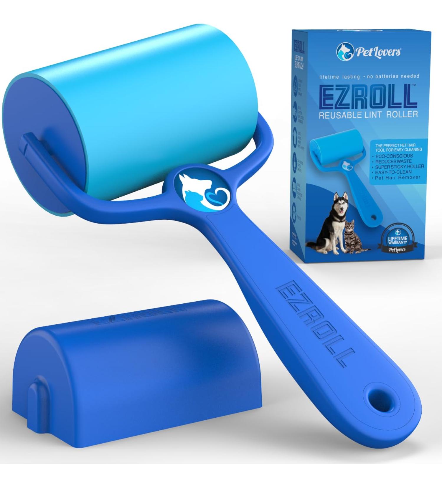 Petlovers Ezroll Reusable Lint Roller - Lifelong Adhesive Multi-Purpose Dust & Lint Remover for Clothing Upholstery & Cars - Sustainable & Washable - Buy Online on SooperMarket.com