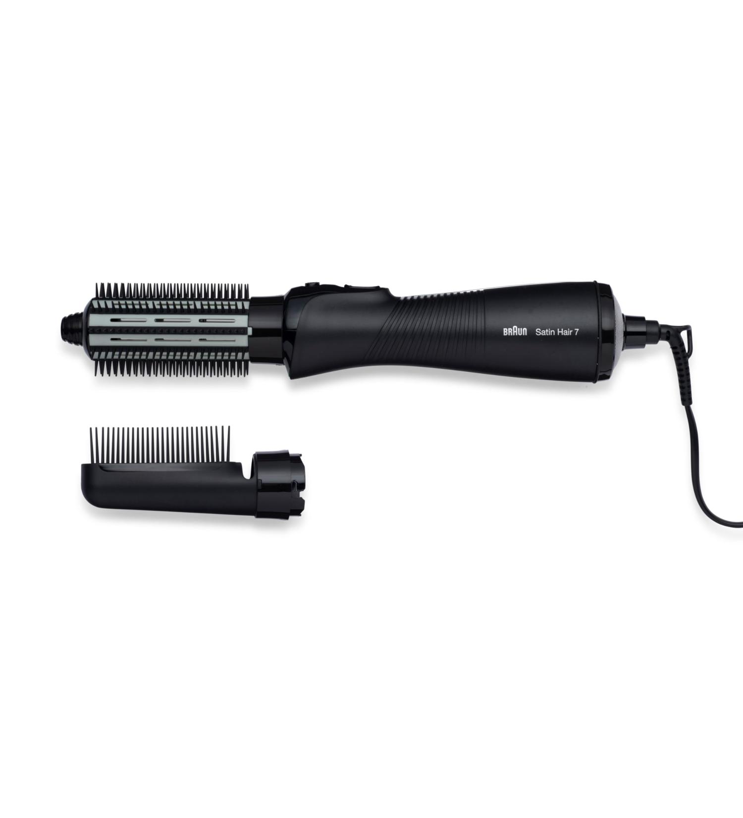 Buy Braun Satin Hair 7 Warm Air Curling Brush AS 720 IONTEC Technology Black with Comb & Brush Attachment International Shipping Available - Buy Online on SooperMarket.com