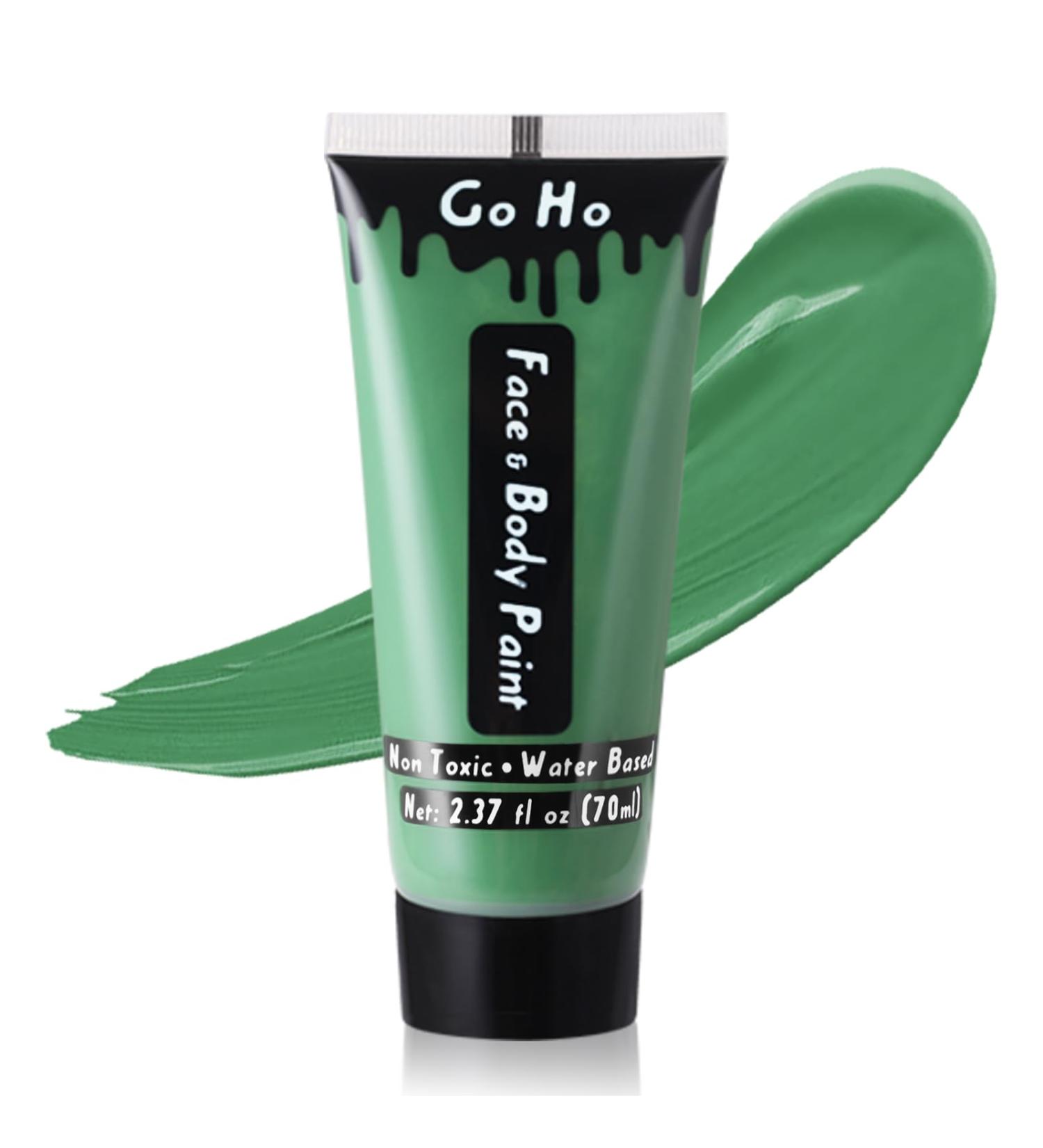 Go Ho Green Cream Face Body Paint - Water Based 2.37 Oz (70ml) for Adults & Children | SFX Cosplay, Halloween, St. Patrick's Day - Buy Online on SooperMarket.com