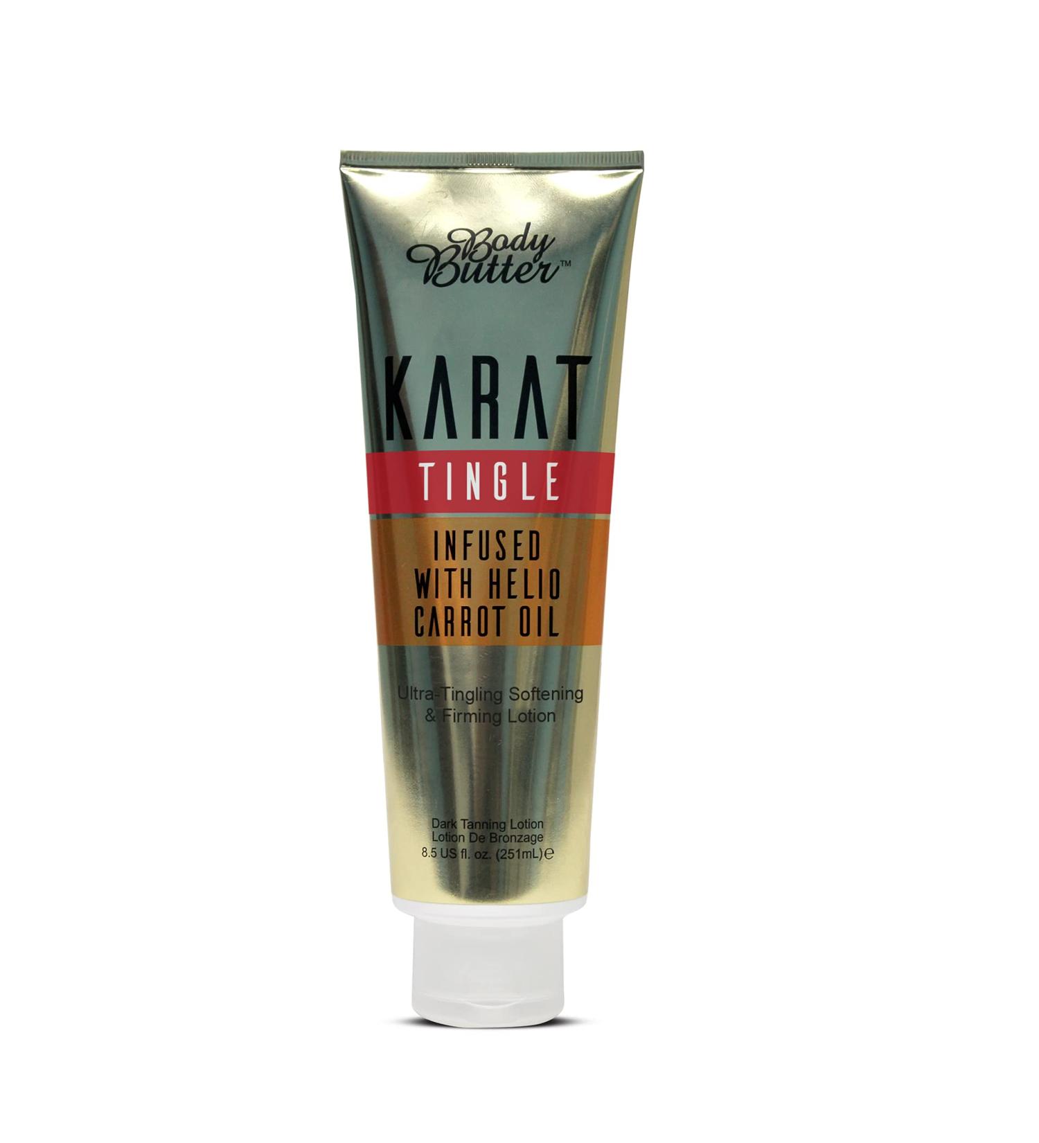 Body Butter Karat Tingle Tanning Lotion - Infused with Helio Carrot Oil (251ml)