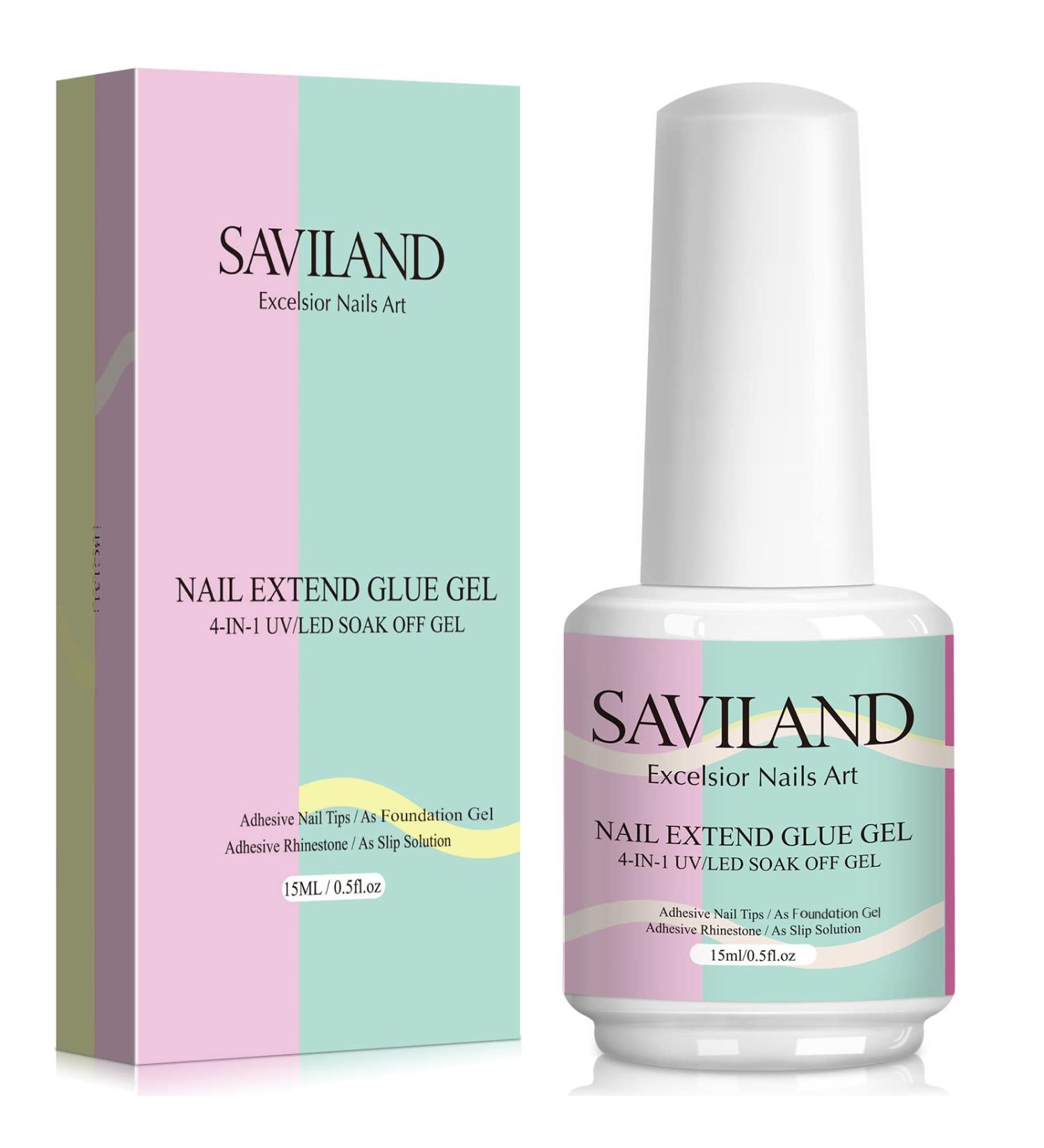 Saviland 15ML 4-in-1 UV Nail Glue Gel for Professional Fake Nails - Curing Required - Buy Online on SooperMarket.com