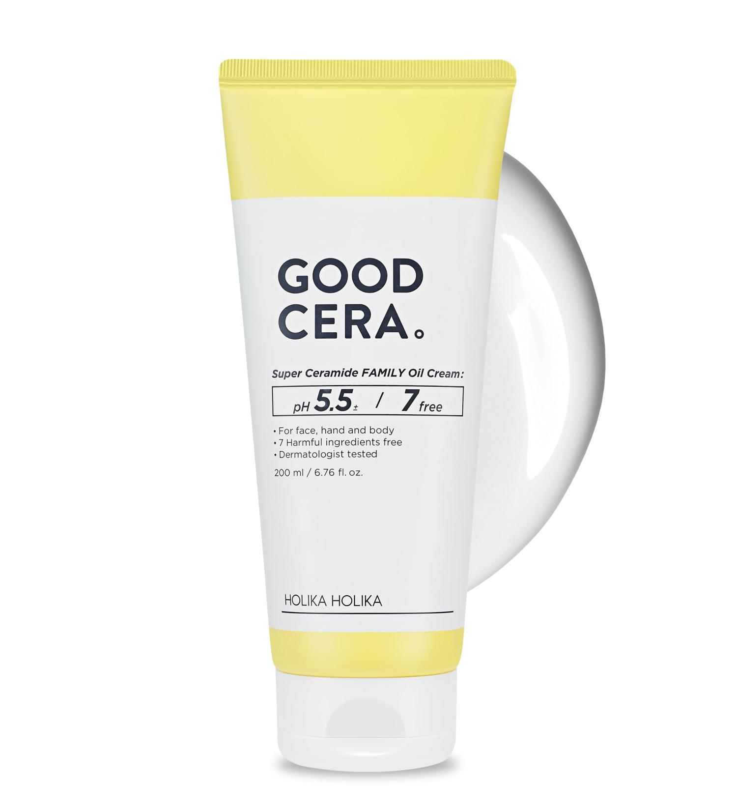 HOLIKA HOLIKA Good Cera Super Ceramide Oil Cream 6.76 fl oz | Best Ceramide Moisturizer for Dry Skin | Hydrating Face & Body Lotion for Men & Women - Buy Online on SooperMarket.com