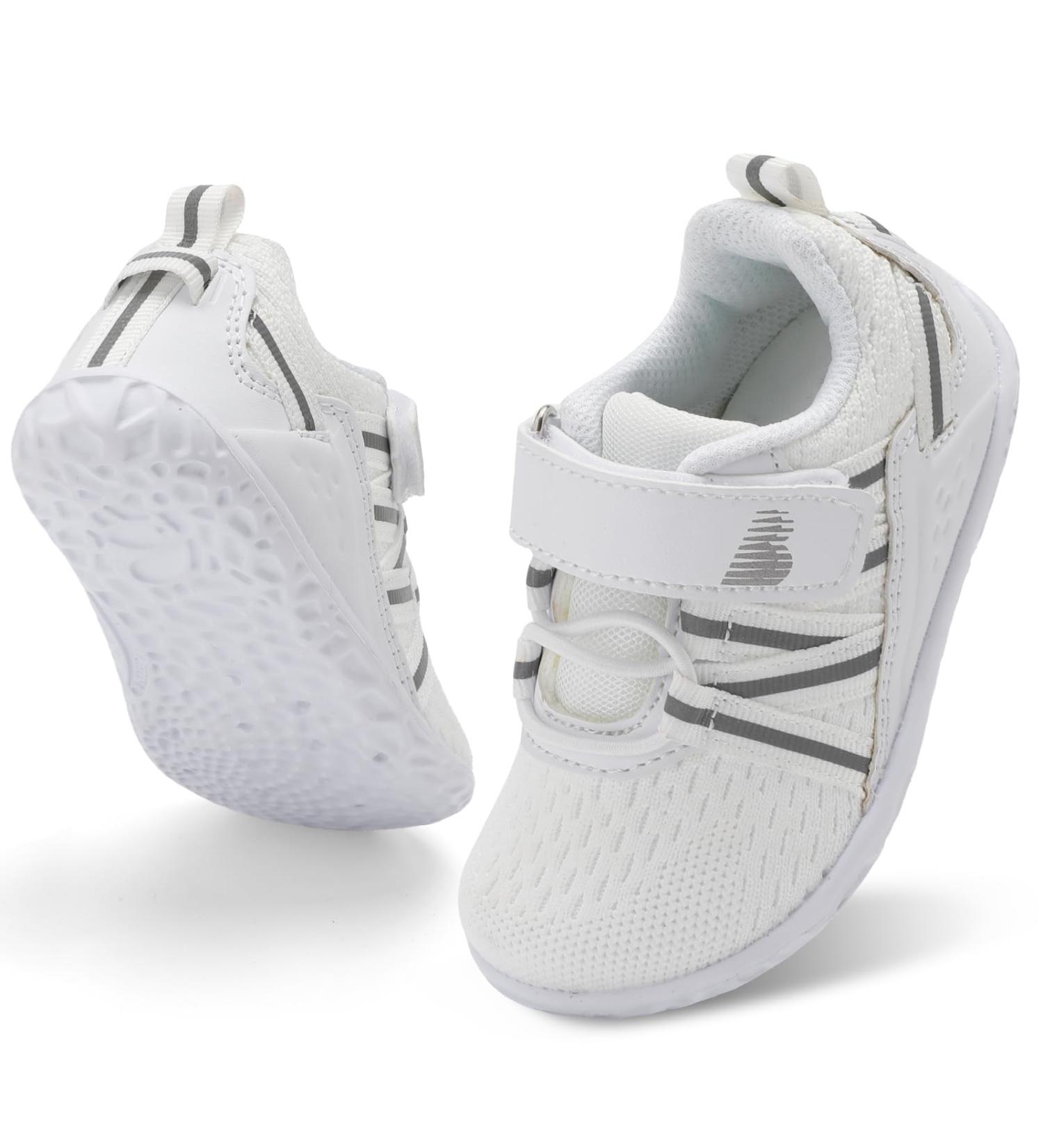 Joinfree Baby Sneakers | Soft Anti-Slip Sole Newborn First Walkers | Breathable Athletic Running Shoes 0-6 Months White - Buy Online on SooperMarket.com