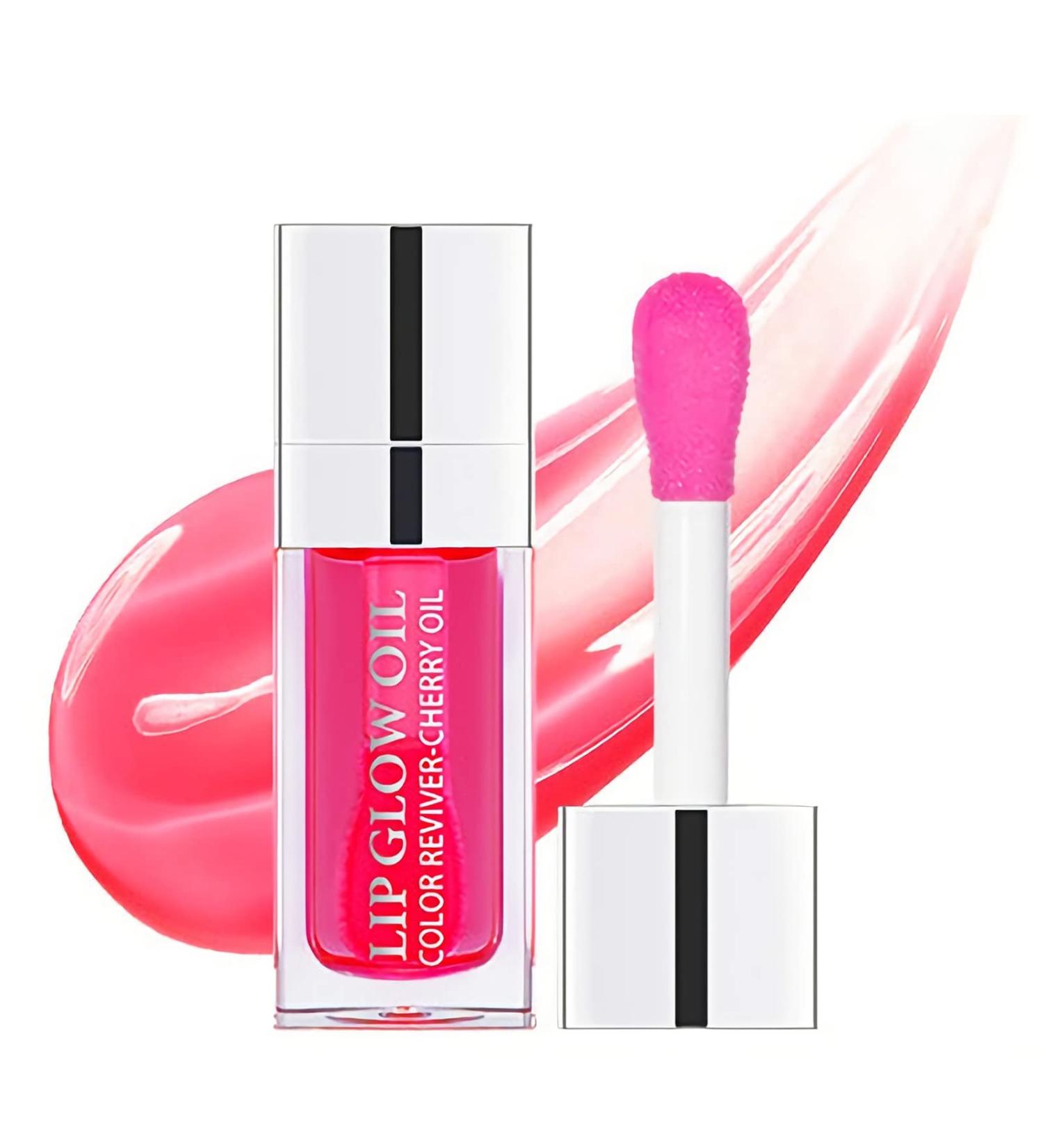 Cherry Plumping Lip Oil - Hydrating Gloss, Tinted Balm with Nourishing Formula for Long-lasting Shine and Non-sticky Texture - Buy Online on SooperMarket.com