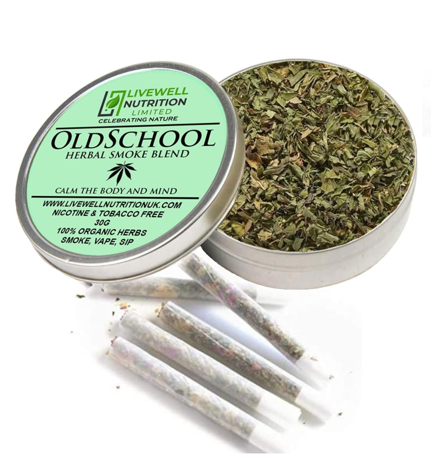 Organic Herbal Smoke Mix (Oldschool) 30g - Peaceful & Calming Blend with Fresh Full Body Notes - Buy Online on SooperMarket.com