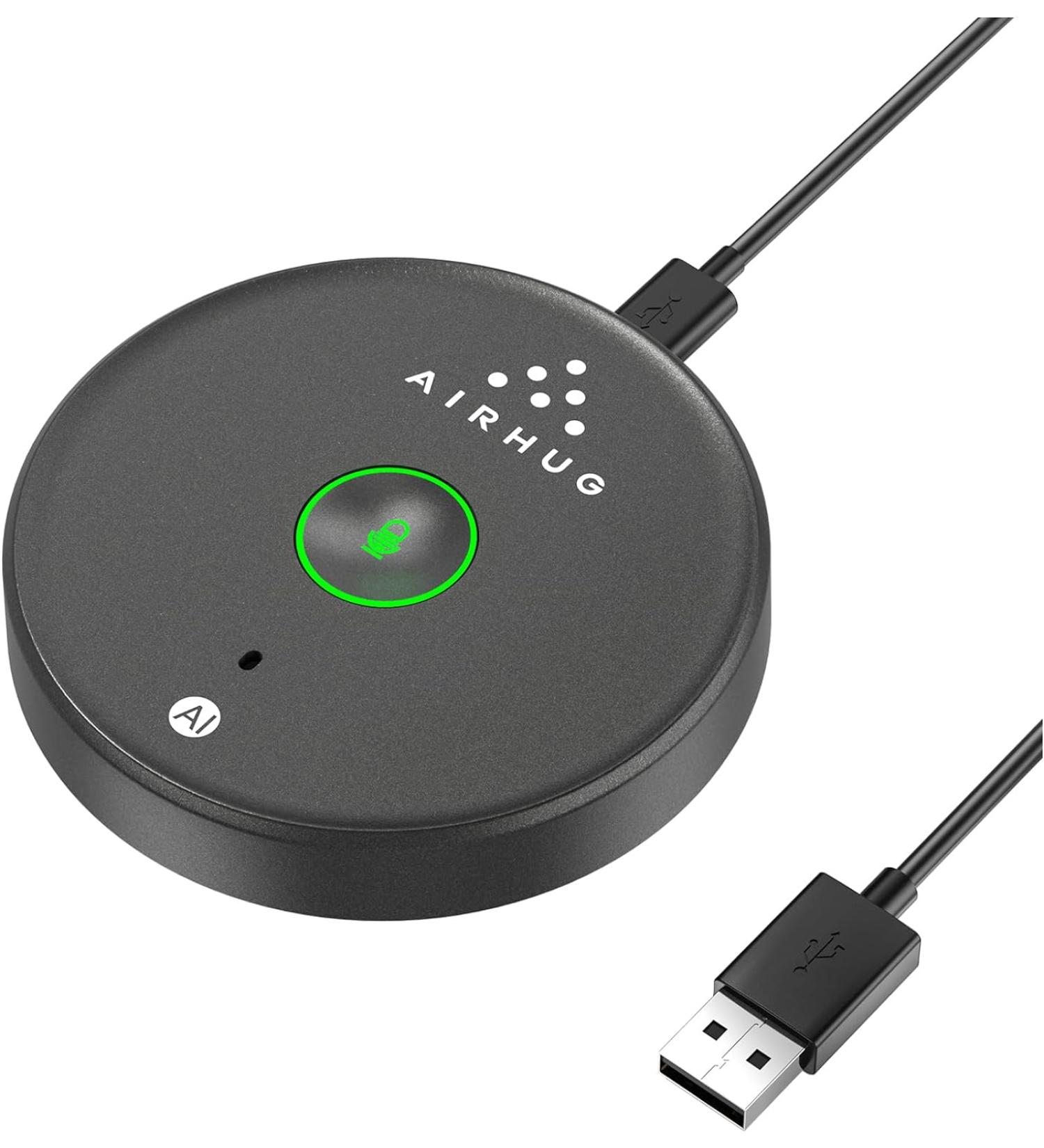 AIRHUG USB Microphone Desktop Computer Mic Mute Button with LED AI Noise Reduction - Buy Online on SooperMarket.com