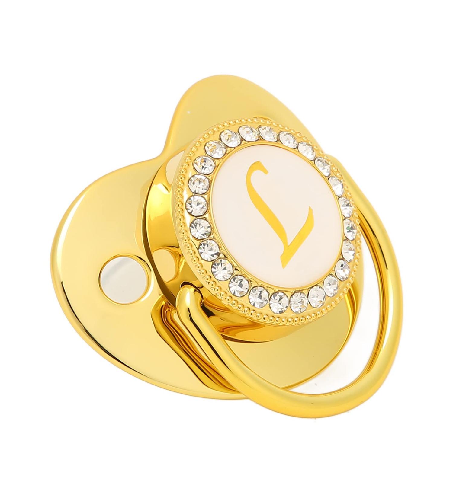 Golden Baby Bite Rings | 26 Letter Pacifier & Fruit Feed Dispenser | Safe Medical Materials - Buy Online on SooperMarket.com