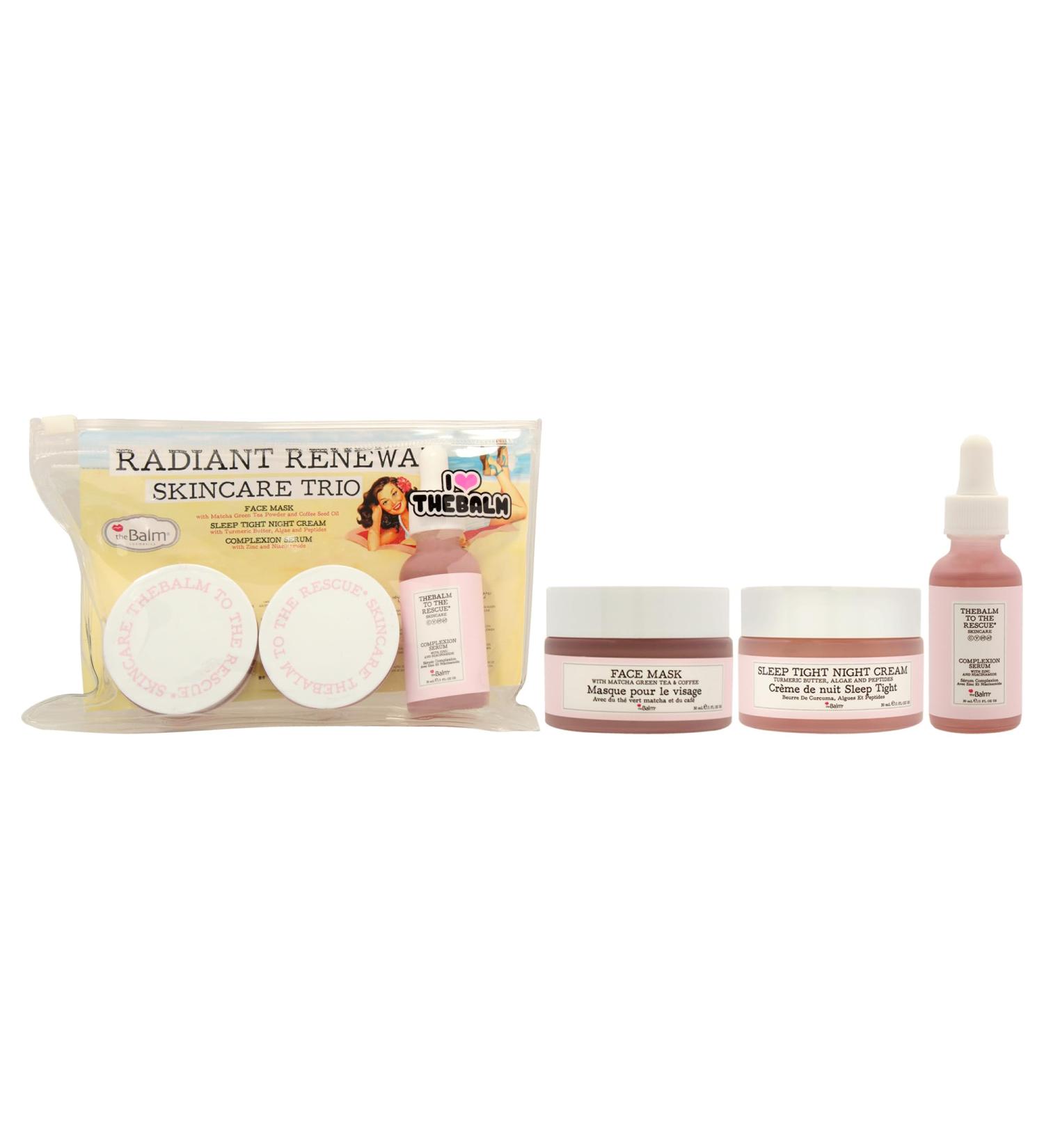 Radiant Renewal Skincare Trio by the Balm - 3 Pc Face Mask Night Cream & Serum for Women | Shop Internationally - Buy Online on SooperMarket.com