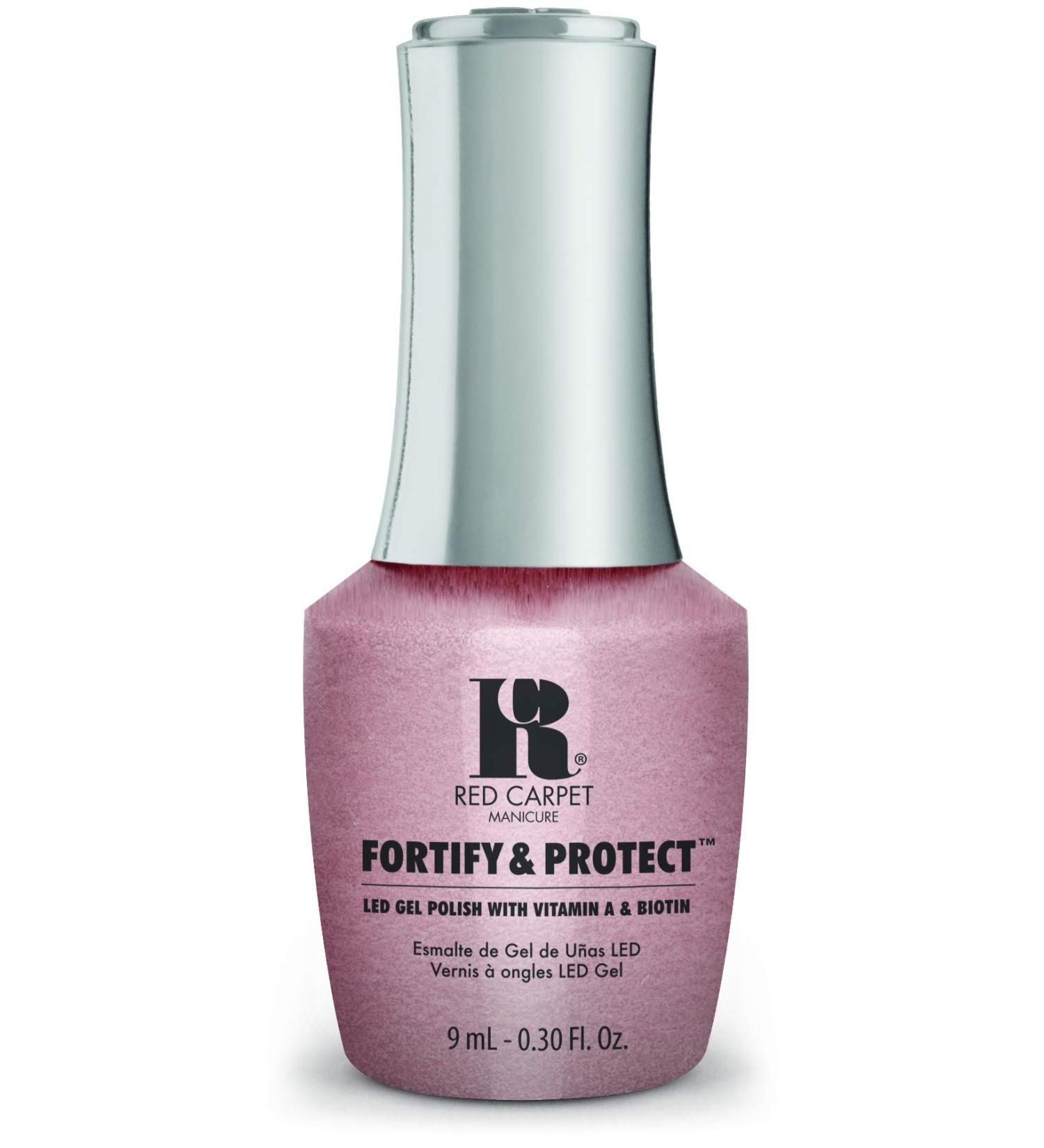 Red Carpet Manicure Fortify & Protect Rose Gold Metallic Gel Polish for Strong Healthy Nails - Infused with Vitamin A & Biotin - (Stunt Woman) Led Nail Gel Color 0.3 Fl Oz - Buy Online on SooperMarket.com