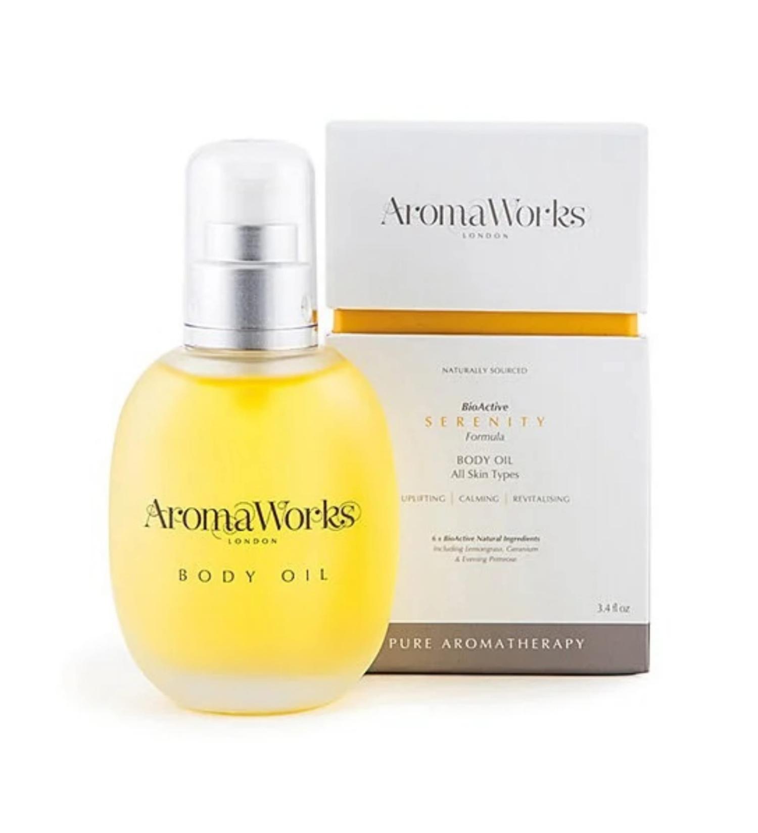 Buy Serenity Body Oil by Aromaworks - Unisex 3.4 oz | International Shipping Available - Buy Online on SooperMarket.com