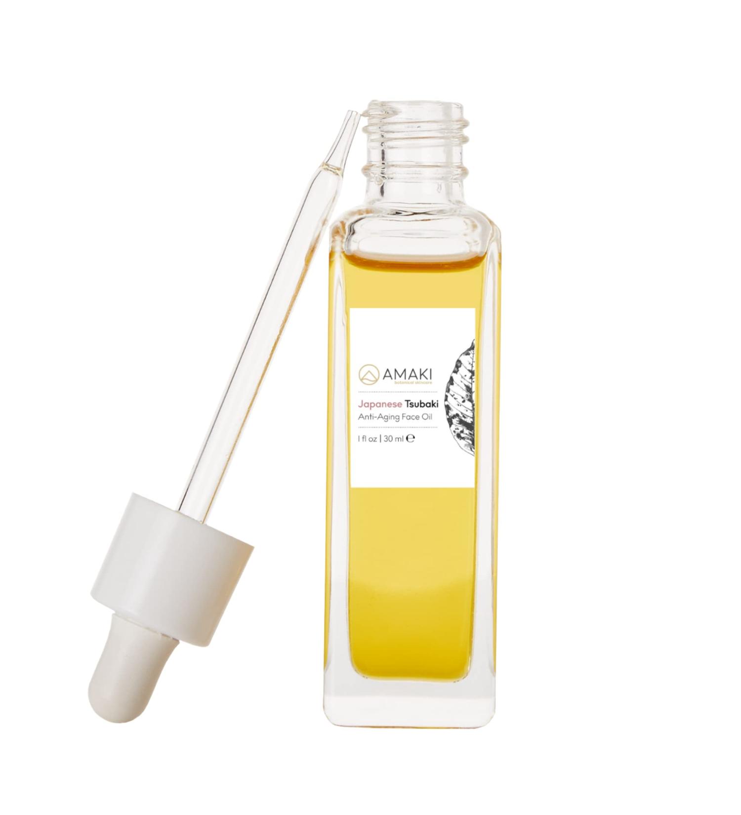 Amaki Japanese Tsubaki Oil: Anti-Aging Face Moisturizer for Women - Hydrating Gua Sha Oil with Anti-Aging Benefits - 30ml - Buy Online on SooperMarket.com