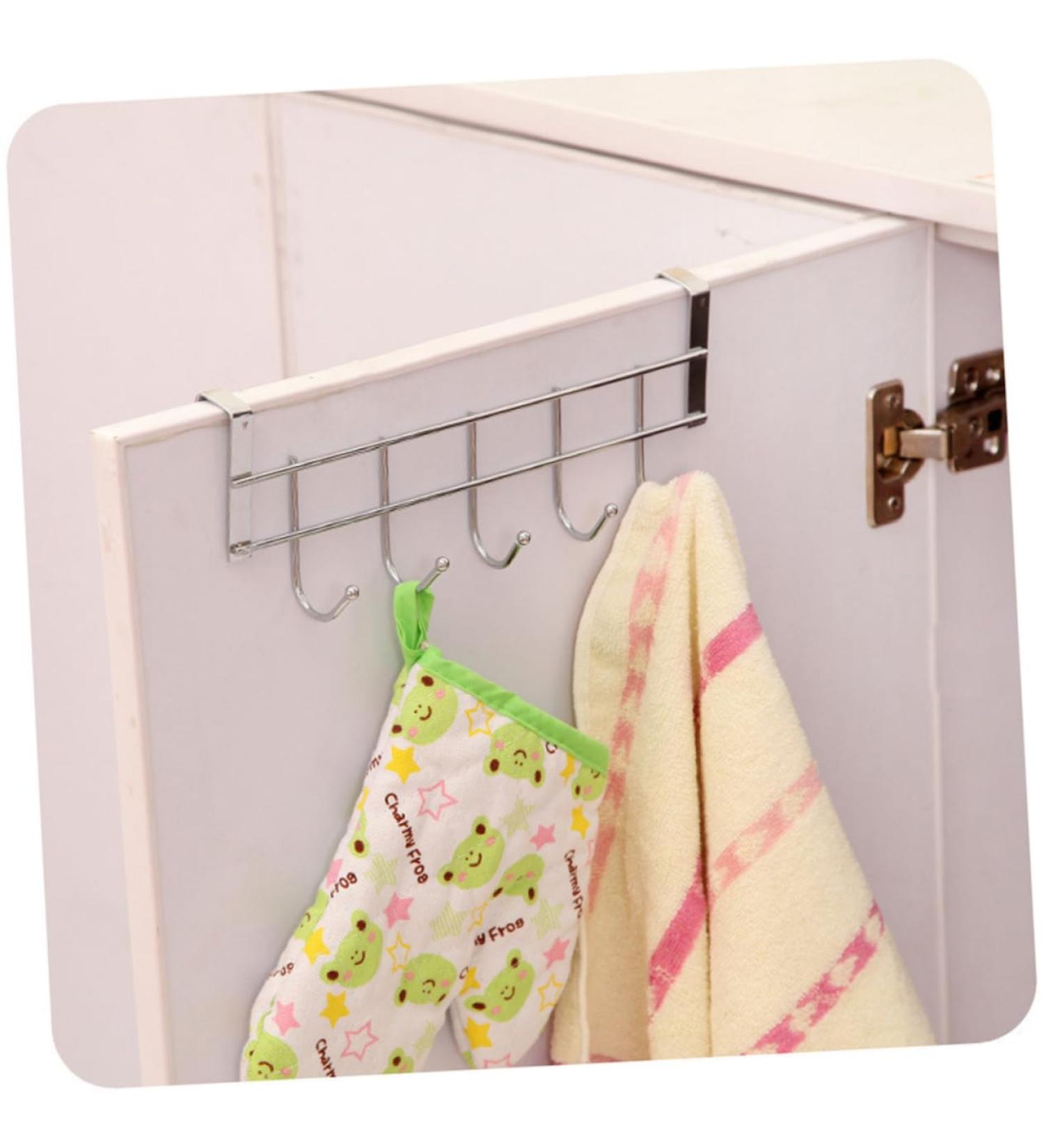 Cabilock Stainless Steel Hooks Door Back Hook Coat Hanger Doors and Windows Tables and Chairs medium Silver - Buy Online on SooperMarket.com